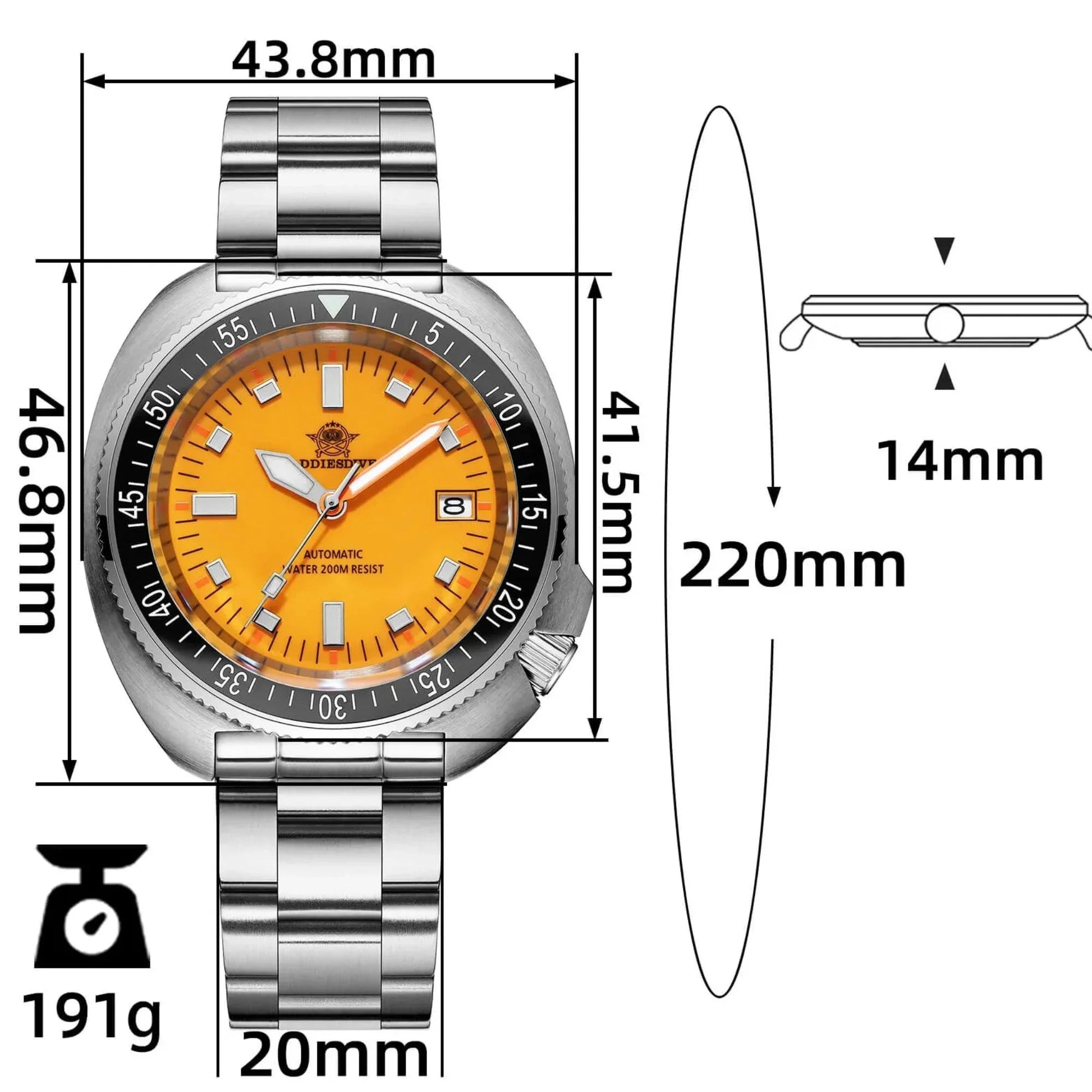 ADDIESDIVE Retro Captain Willard Dive Watch AD2081 - DREAM WATCHES