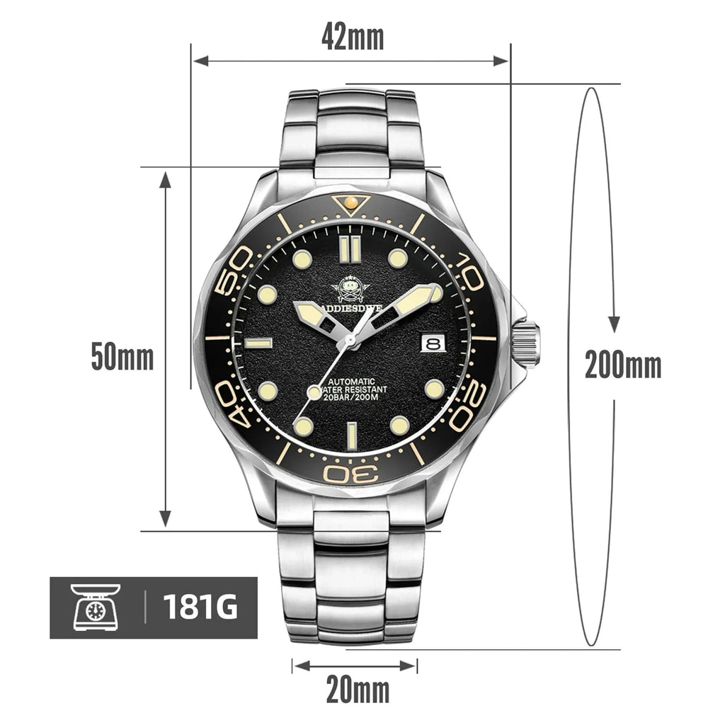 ADDIESDIVE® Seamaster Men's Automatic Divers Watch AD2106 - DREAM WATCHES