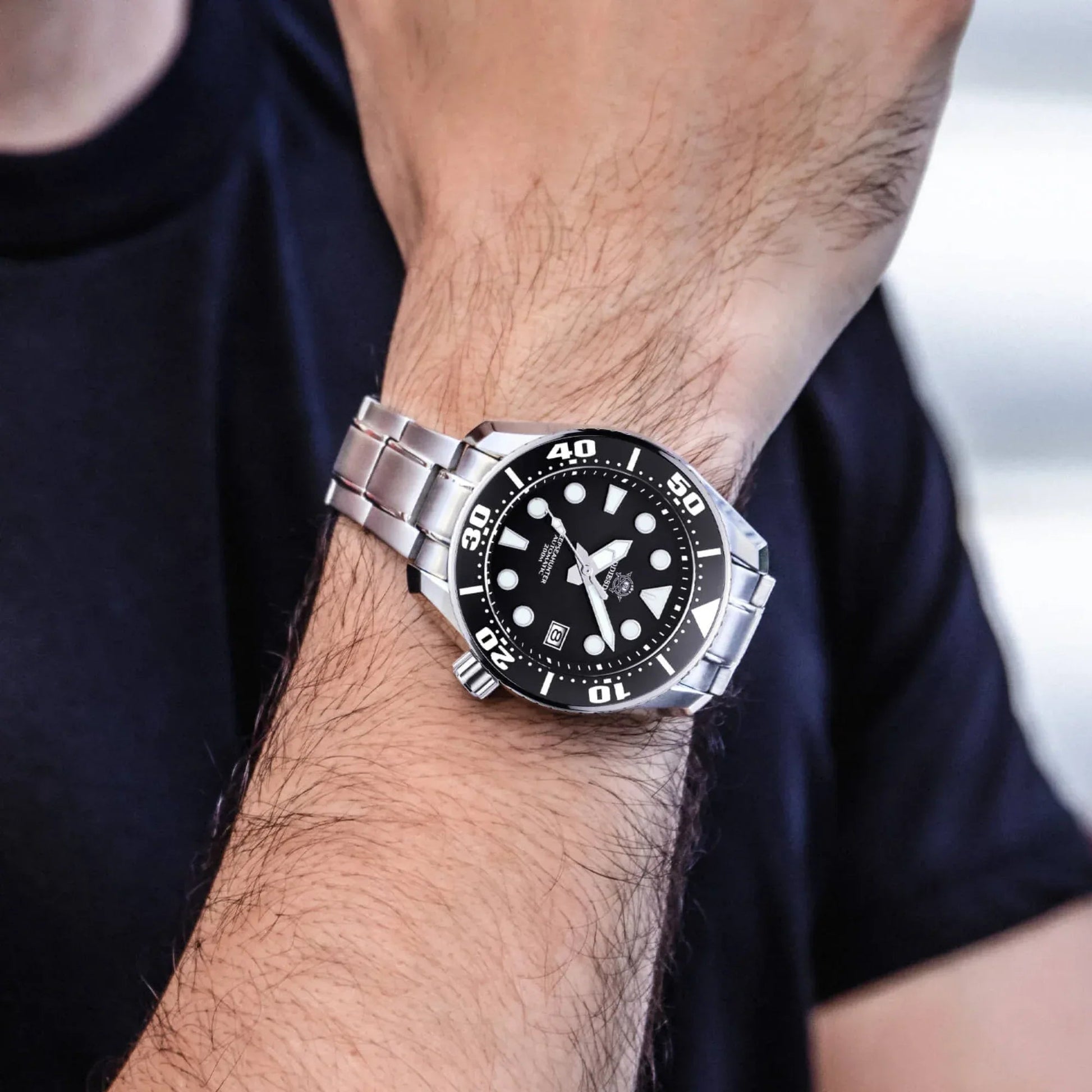 ADDIESDIVE® Sumo Green Professional Dive Watch for Men 44.5mm (MY-H10) - Black - DREAM WATCHES