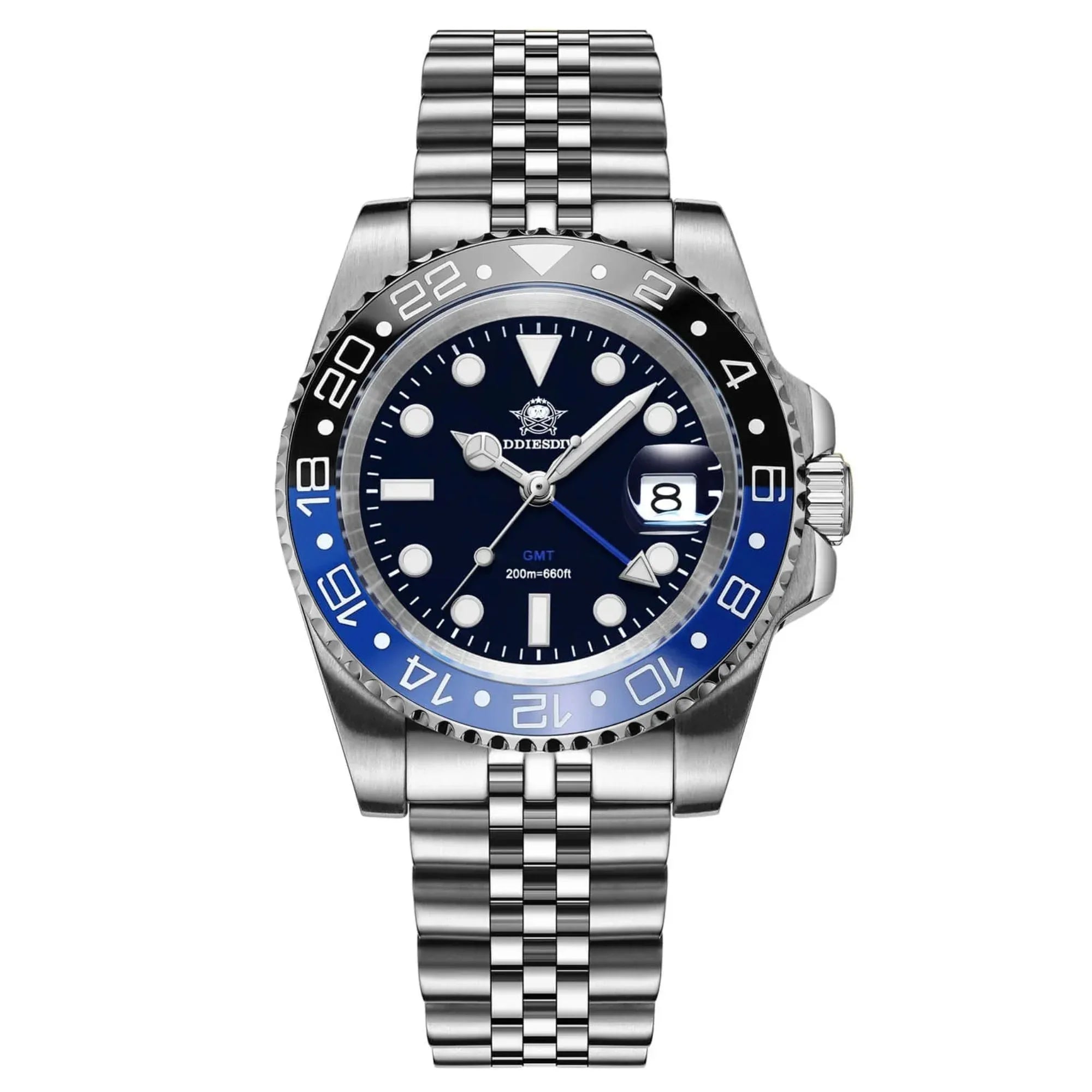 ADDIESDIVE Water Ghost Luxury Dive GMT Watch AD2050 with Swiss Movement - DREAM WATCHES
