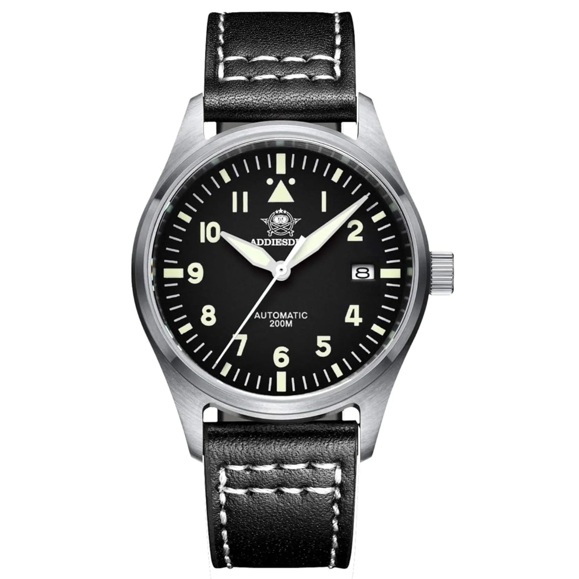 ADDIESDIVE®39mm Leather Men's Elegant Automatic Watch Diver 200M (MY-H2) - DREAM WATCHES