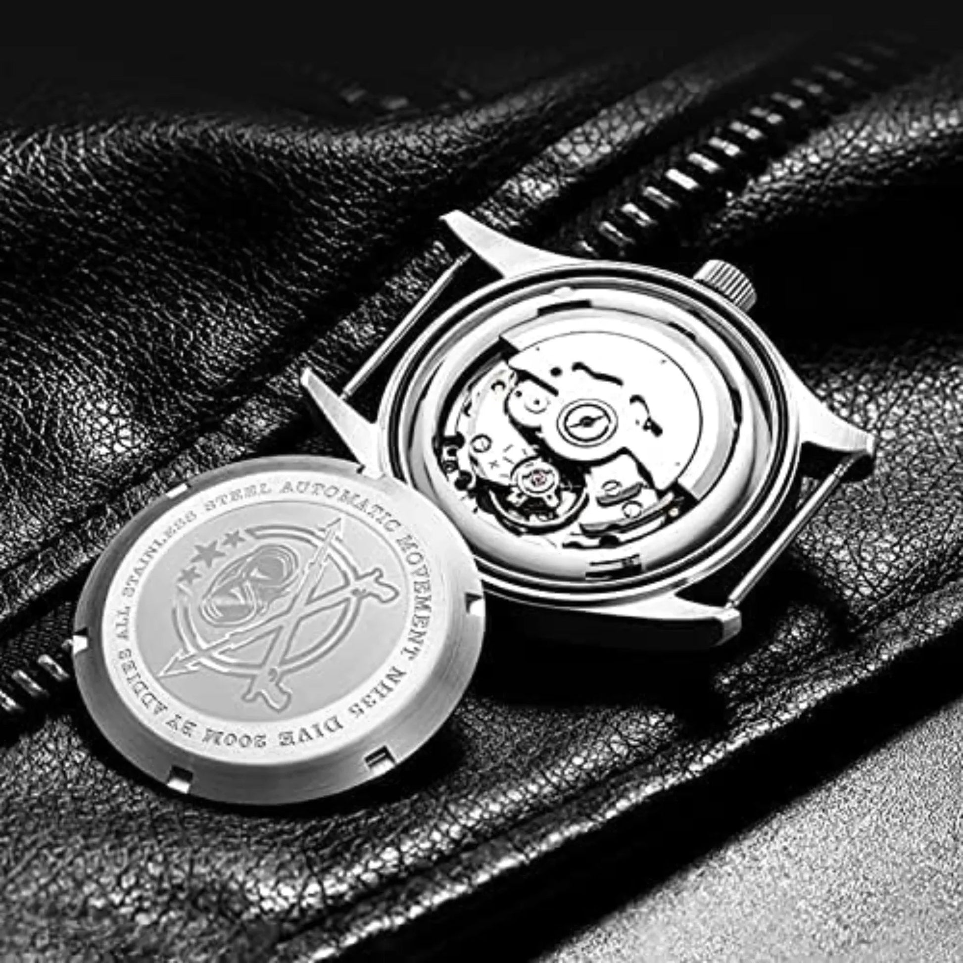ADDIESDIVE®39mm Leather Men's Elegant Automatic Watch Diver 200M (MY-H2) - DREAM WATCHES