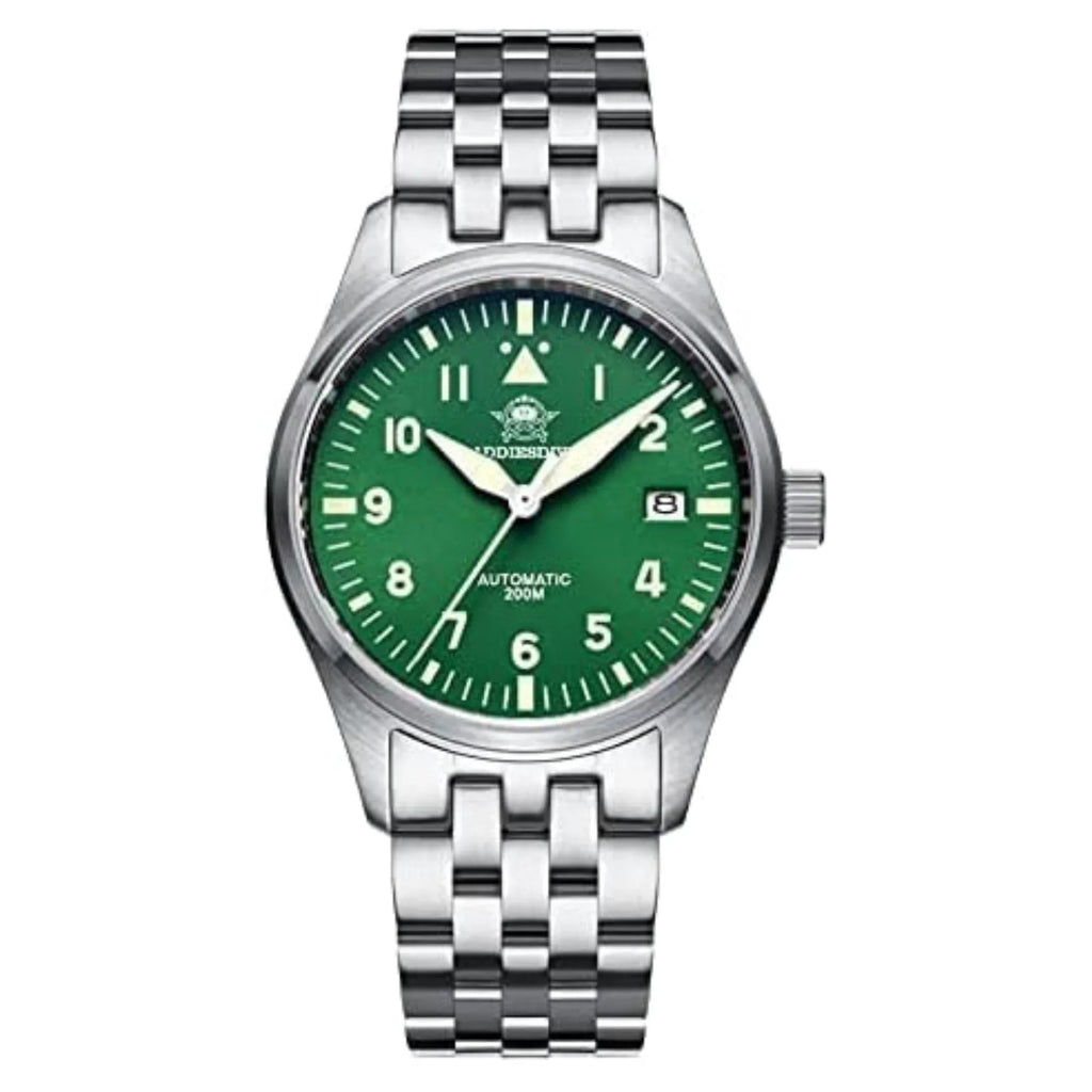 ADDIESDIVE®39mm Leather Men's Elegant Automatic Watch Diver 200M (MY-H2) - DREAM WATCHES