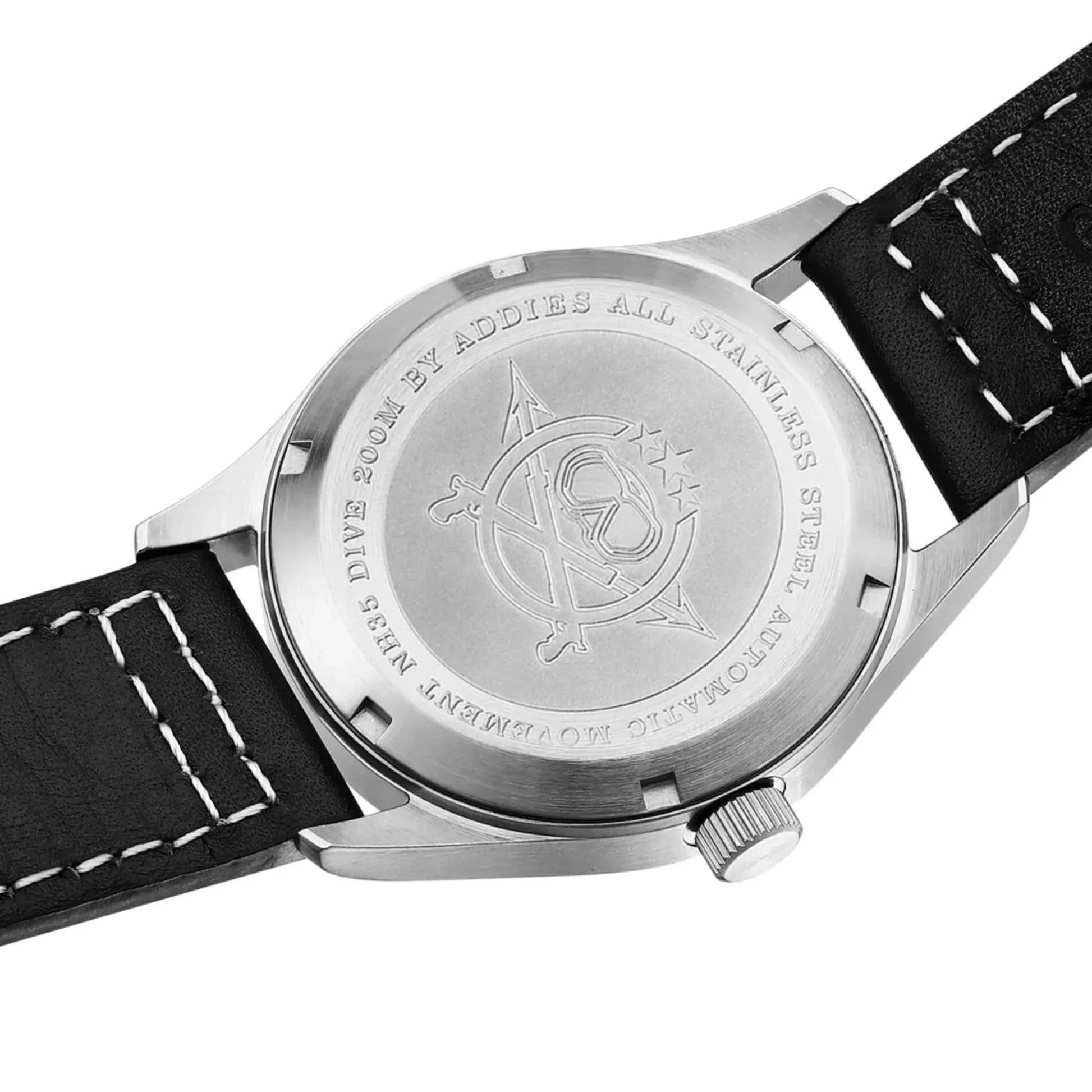 ADDIESDIVE®39mm Leather Men's Elegant Automatic Watch Diver 200M (MY-H2) - DREAM WATCHES