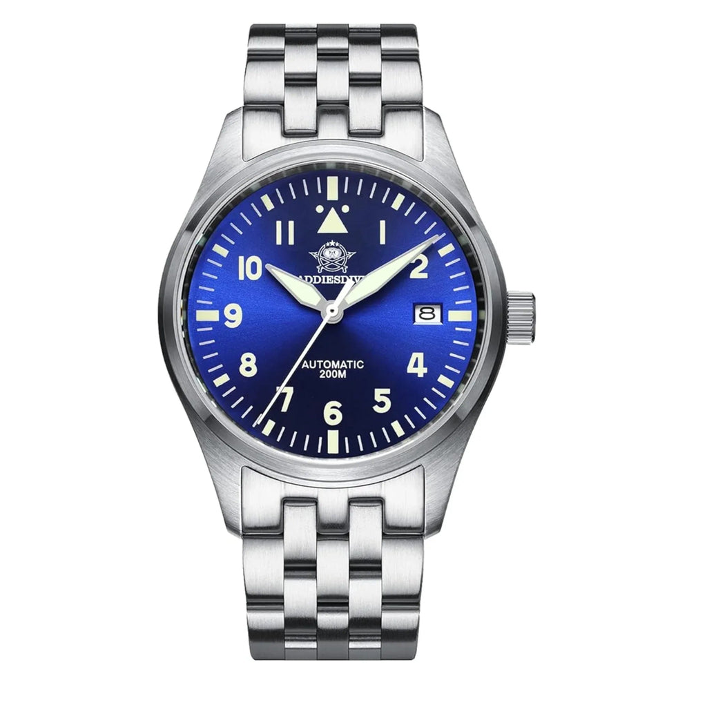 ADDIESDIVE®39mm Leather Men's Elegant Automatic Watch Diver 200M (MY-H2) - DREAM WATCHES