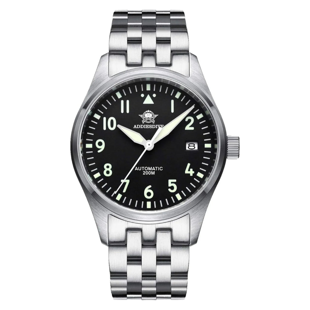 ADDIESDIVE®39mm Leather Men's Elegant Automatic Watch Diver 200M (MY-H2) - DREAM WATCHES