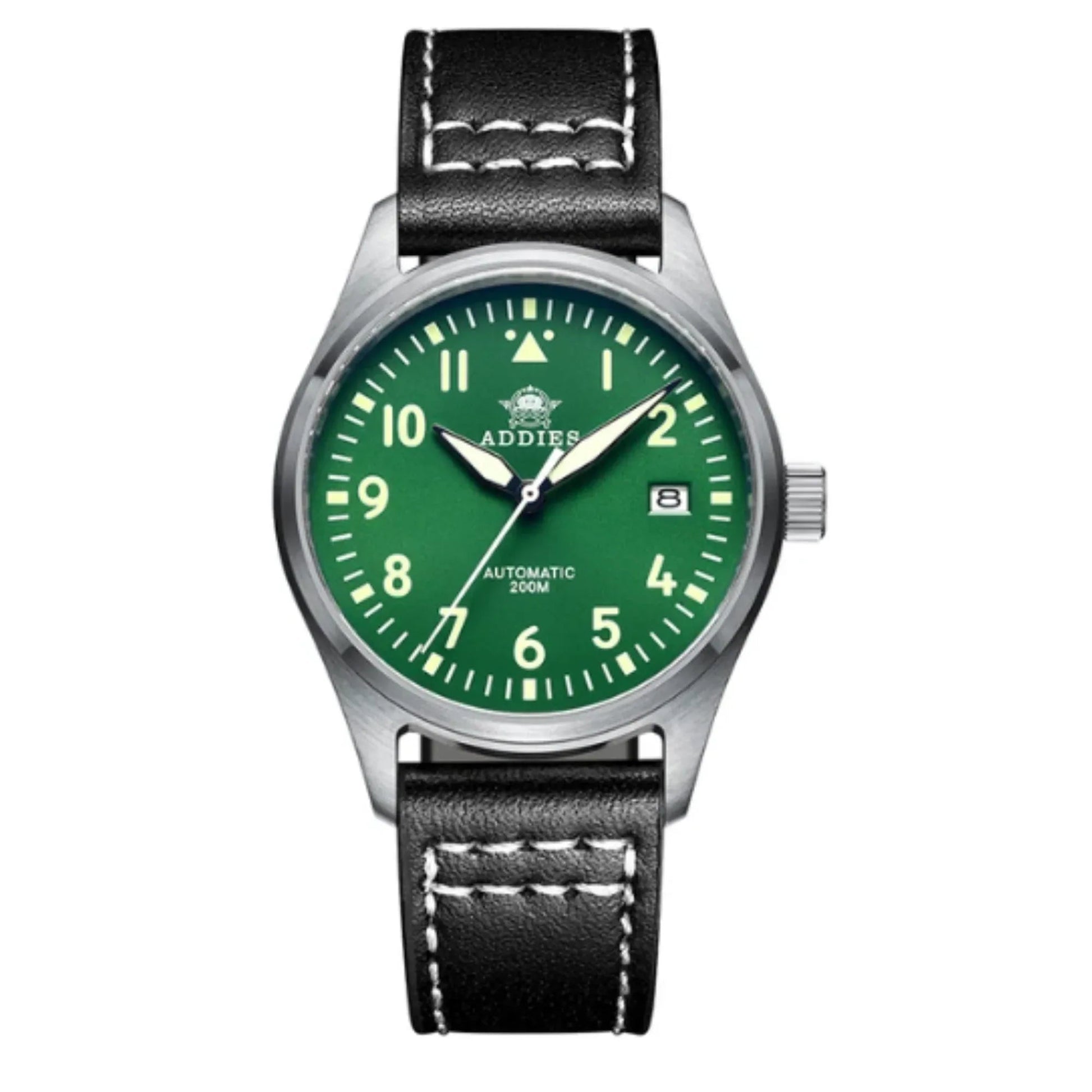 ADDIESDIVE®39mm Leather Men's Elegant Automatic Watch Diver 200M (MY-H2) - DREAM WATCHES