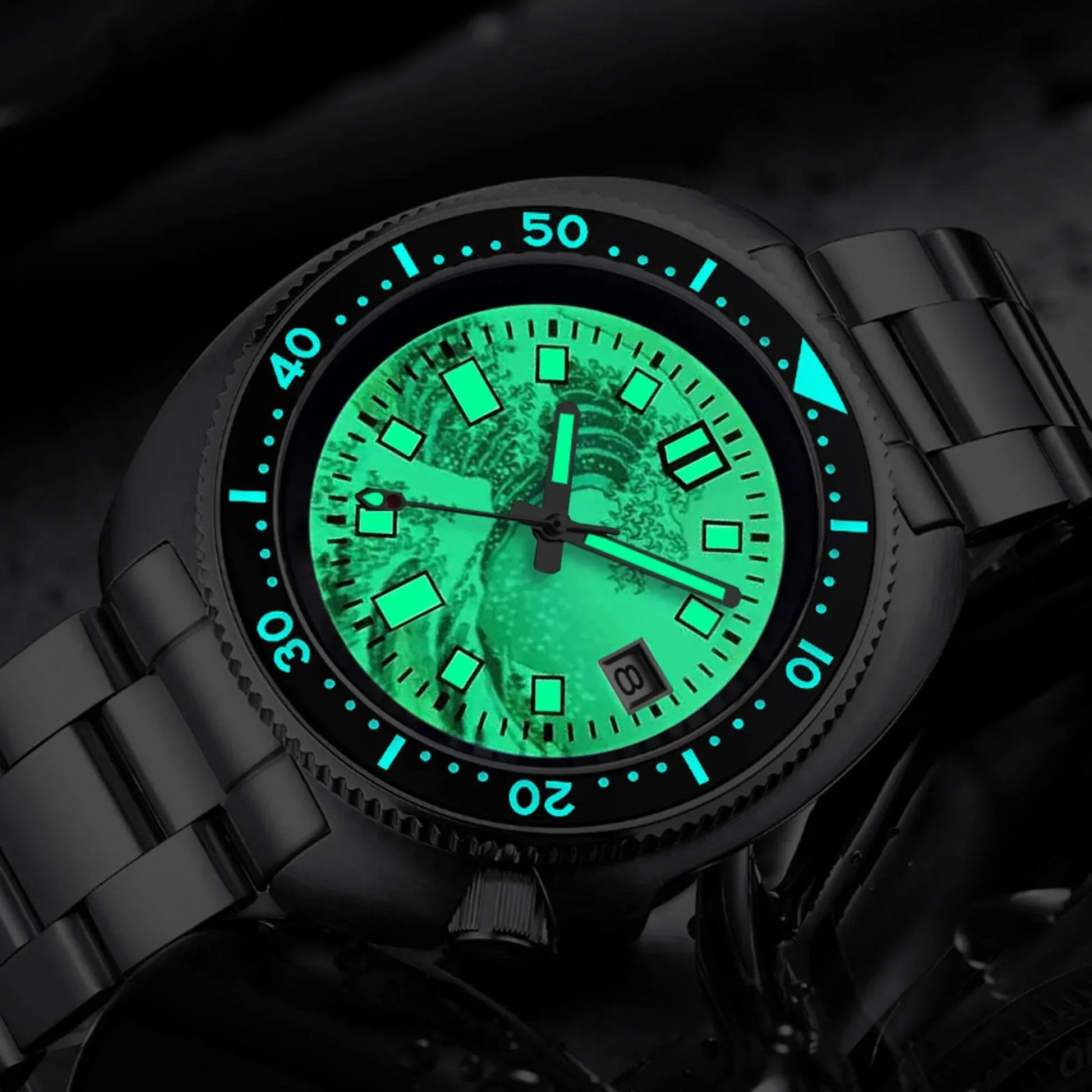 ADDIESIVE Diving Watch Synthetic Sapphire Crystal Luminous Dial 200M H8-Surf - DREAM WATCHES