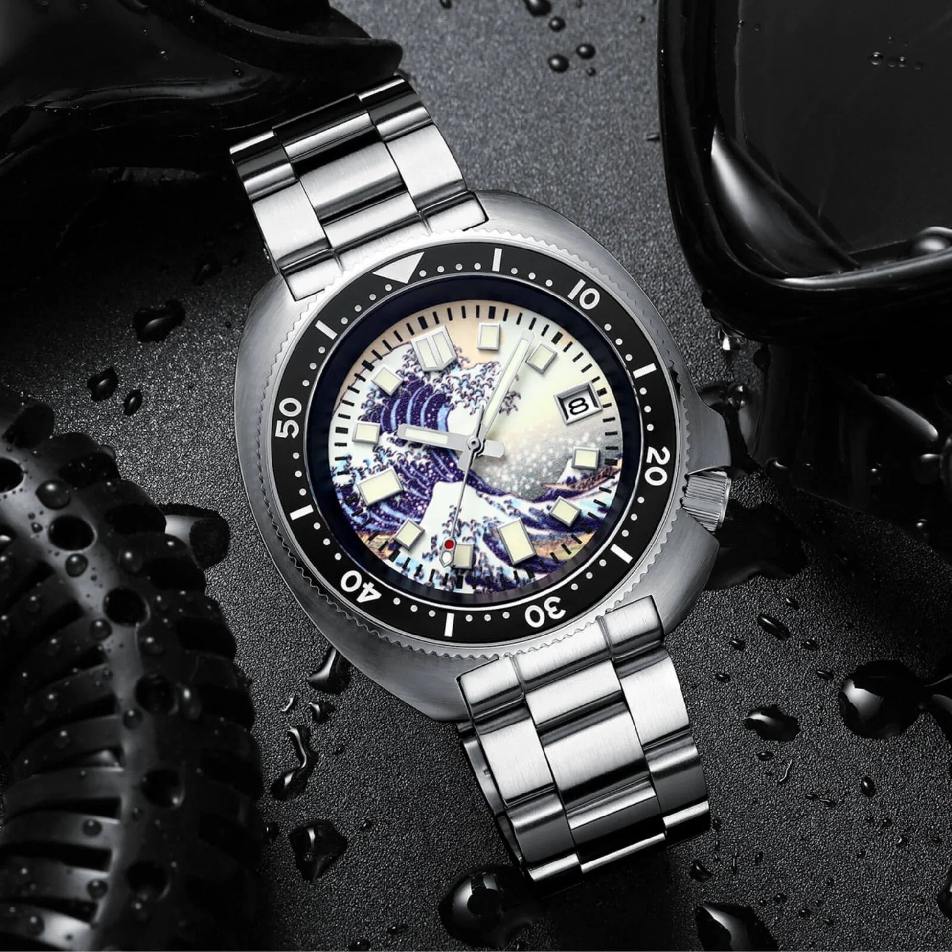 ADDIESIVE Diving Watch Synthetic Sapphire Crystal Luminous Dial 200M H8-Surf - DREAM WATCHES