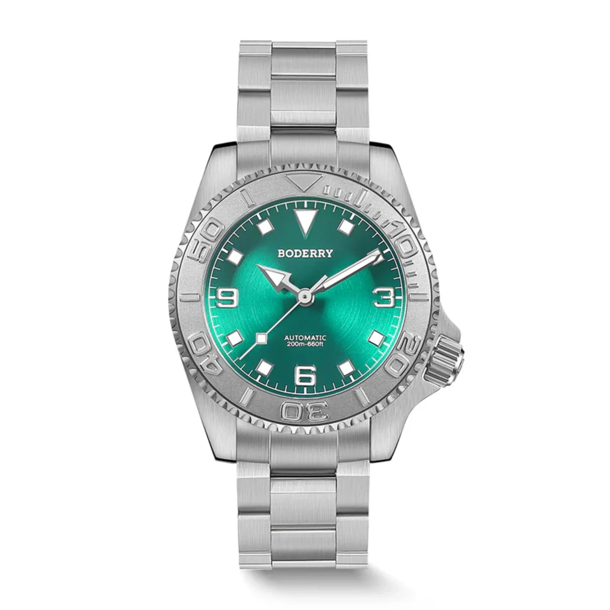 ADMIRAL 3-Hand No-Date - 200M Waterproof Titanium Automatic Diver Watch | Aurora Green - DREAM WATCHES