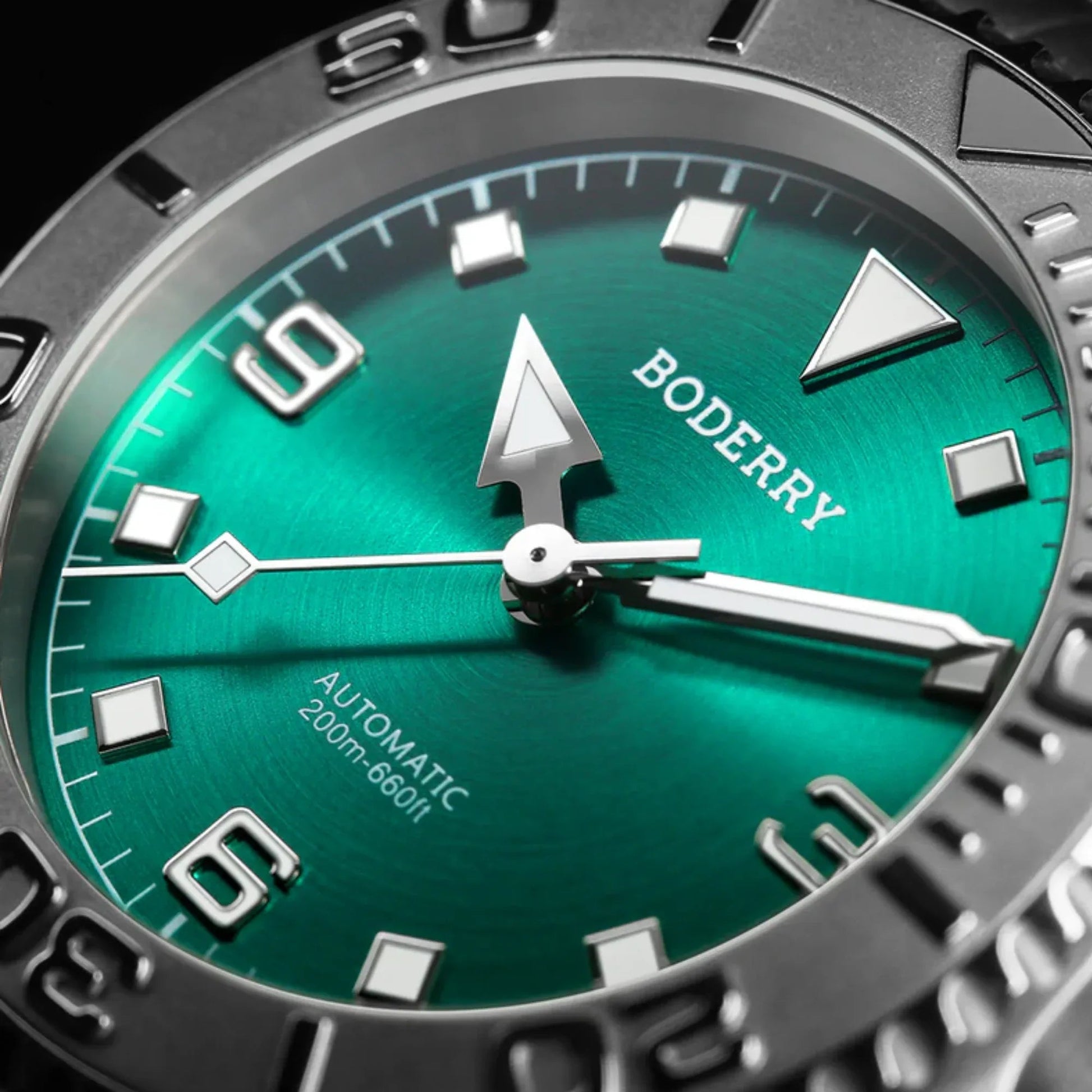 ADMIRAL 3-Hand No-Date - 200M Waterproof Titanium Automatic Diver Watch | Aurora Green - DREAM WATCHES