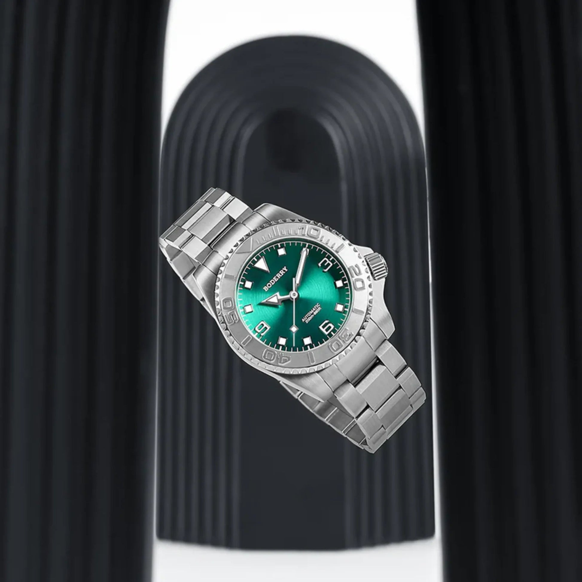 ADMIRAL 3-Hand No-Date - 200M Waterproof Titanium Automatic Diver Watch | Aurora Green - DREAM WATCHES