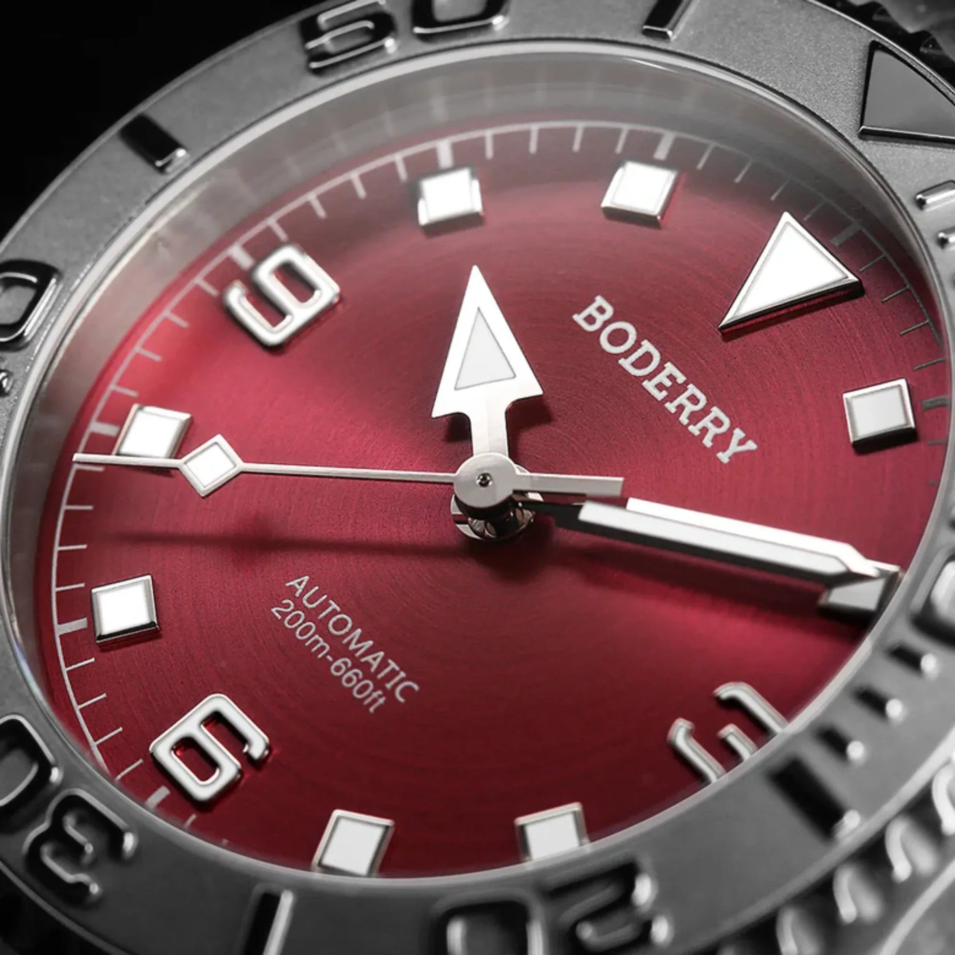 ADMIRAL 3-Hand No-Date - 200M Waterproof Titanium Automatic Diver Watch | Coral Red - DREAM WATCHES