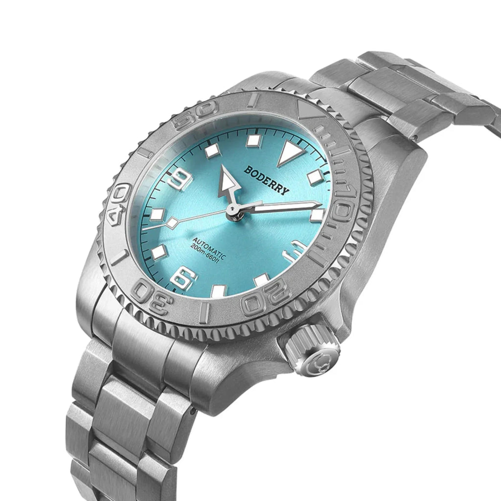 ADMIRAL 3-Hand No-Date - 200M Waterproof Titanium Automatic Diver Watch | Glacier Blue - DREAM WATCHES