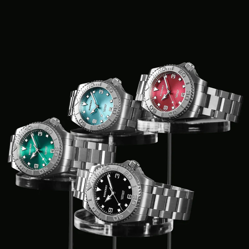 ADMIRAL 3-Hand No-Date - 200M Waterproof Titanium Automatic Diver Watch | Jet Black - DREAM WATCHES