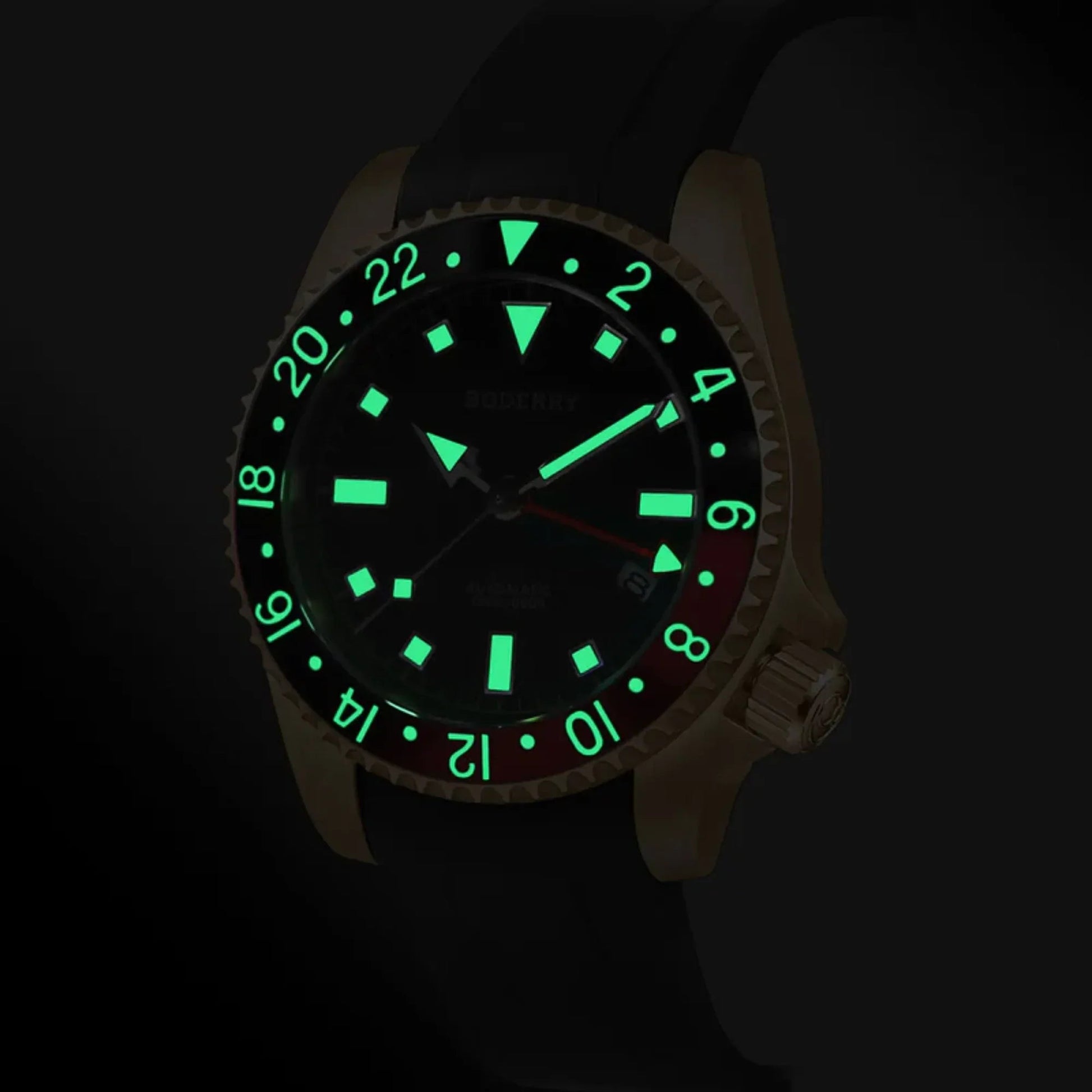 ADMIRAL GMT - 200M Waterproof Bronze Automatic Diver Watch | Black - DREAM WATCHES
