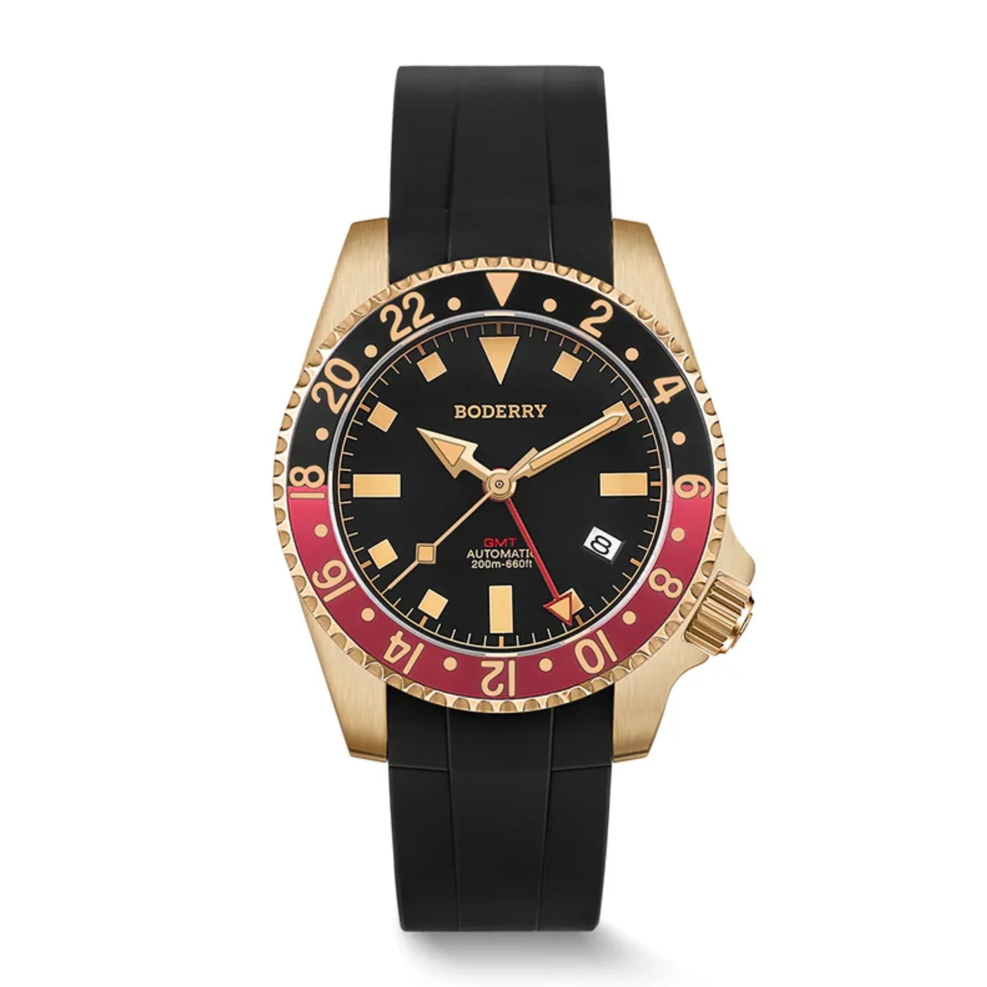 ADMIRAL GMT - 200M Waterproof Bronze Automatic Diver Watch | Black - DREAM WATCHES