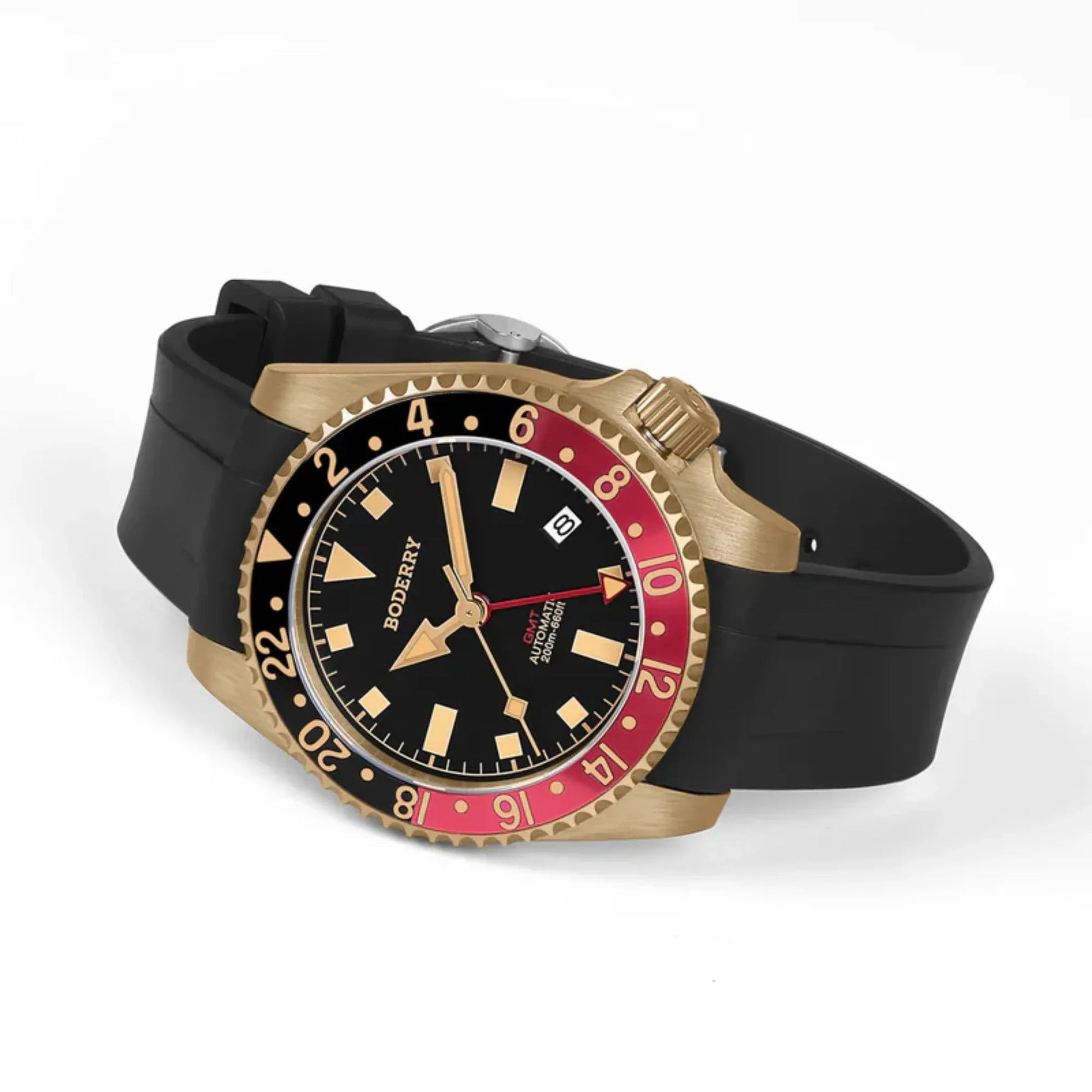 ADMIRAL GMT - 200M Waterproof Bronze Automatic Diver Watch | Black - DREAM WATCHES