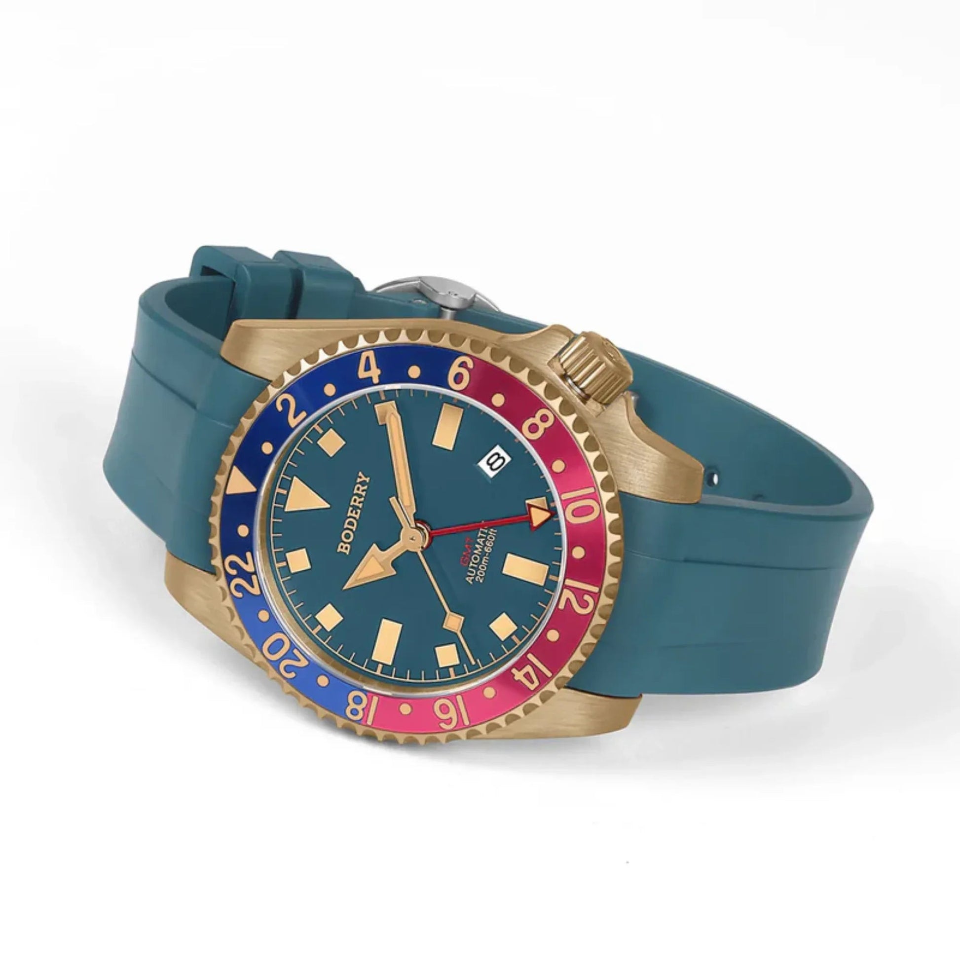ADMIRAL GMT - 200M Waterproof Bronze Automatic Diver Watch | Blue - DREAM WATCHES