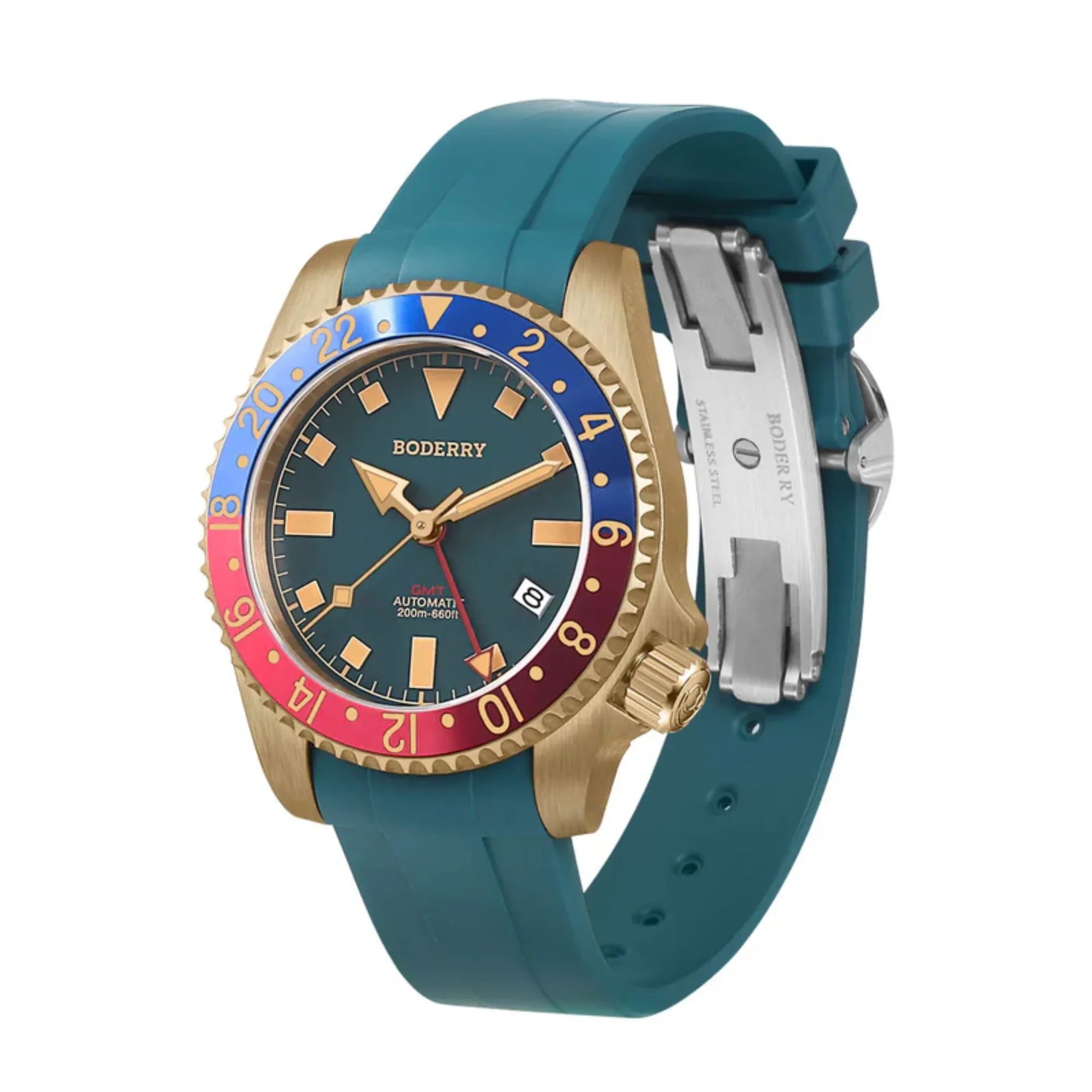 ADMIRAL GMT - 200M Waterproof Bronze Automatic Diver Watch | Blue - DREAM WATCHES
