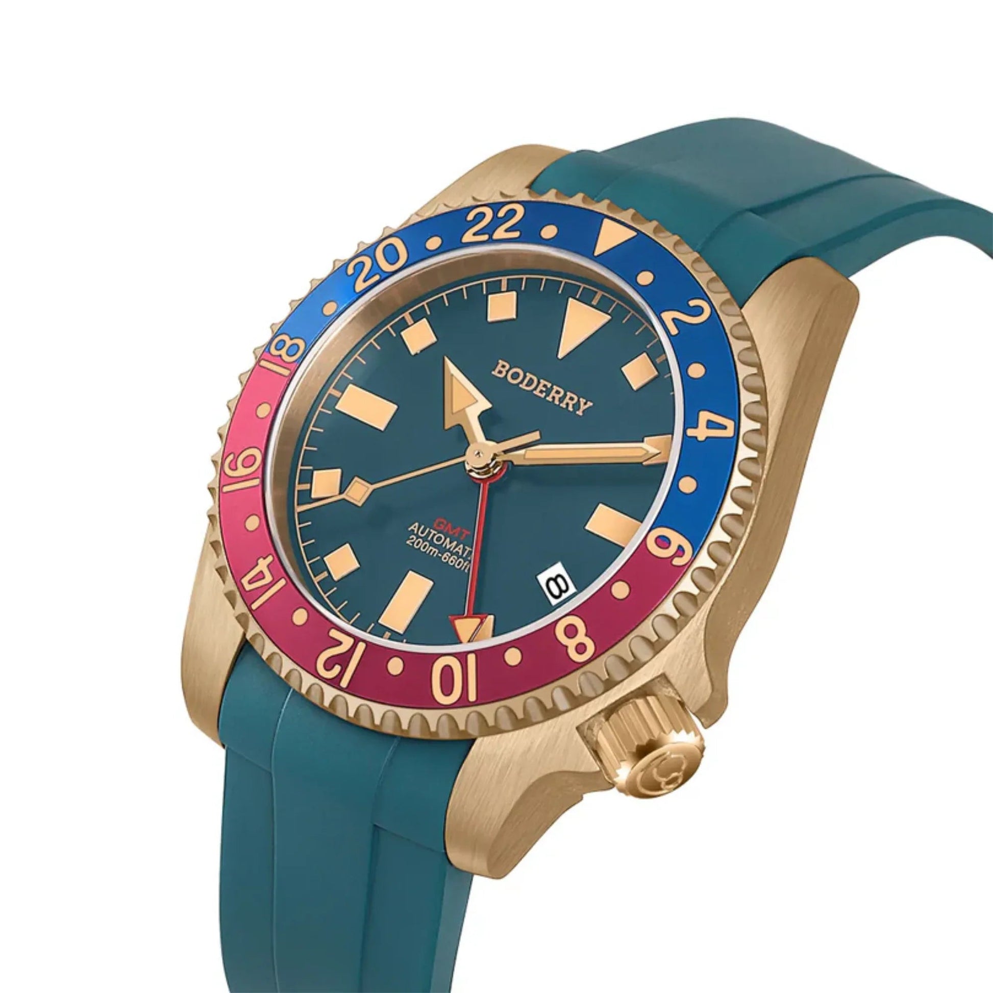 ADMIRAL GMT - 200M Waterproof Bronze Automatic Diver Watch | Blue - DREAM WATCHES