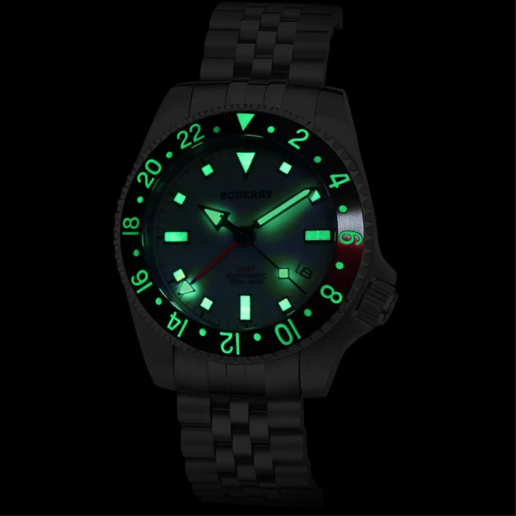 ADMIRAL GMT - 200M Waterproof Titanium Automatic Diver Watch | Black - DREAM WATCHES
