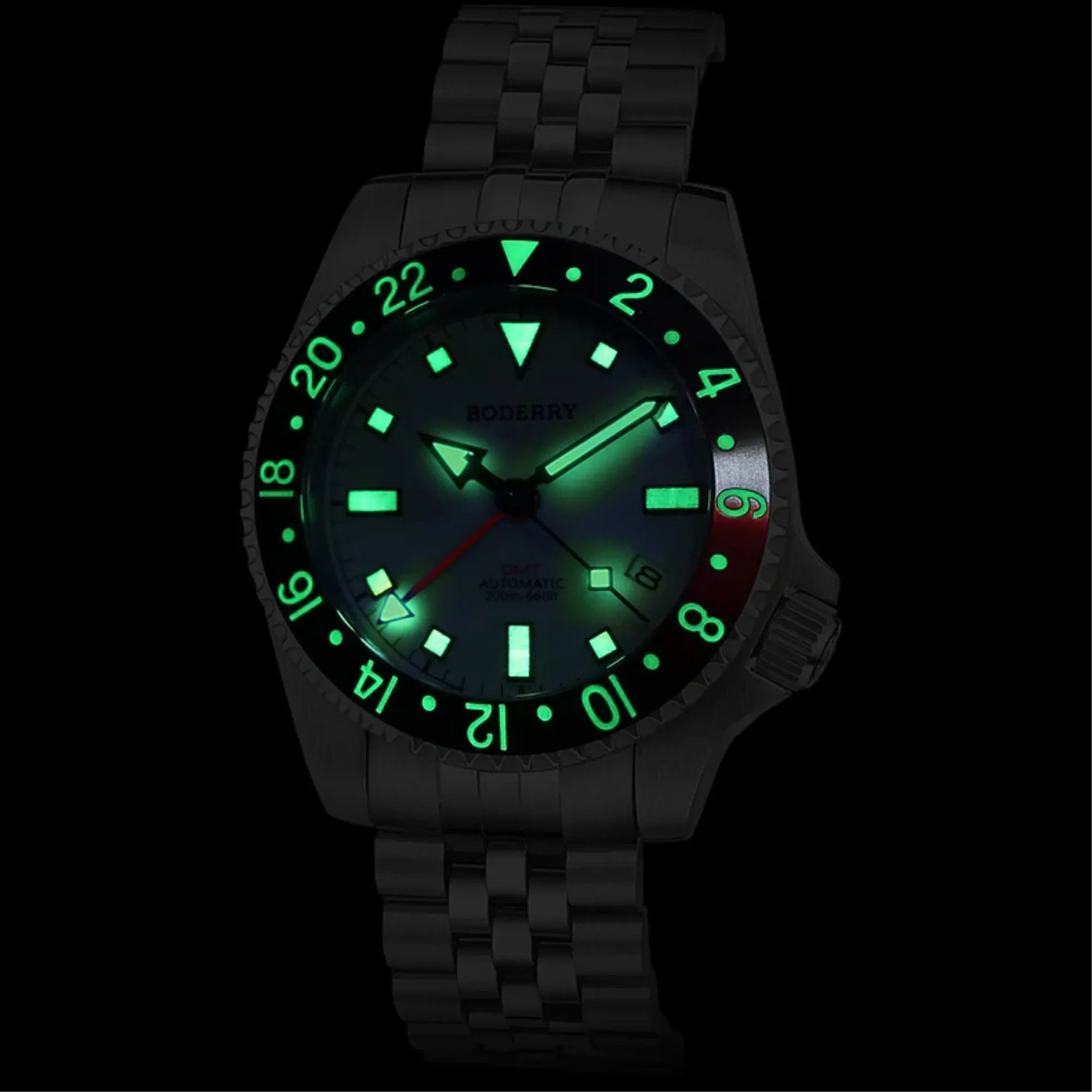 ADMIRAL GMT - 200M Waterproof Titanium Automatic Diver Watch | Black - DREAM WATCHES