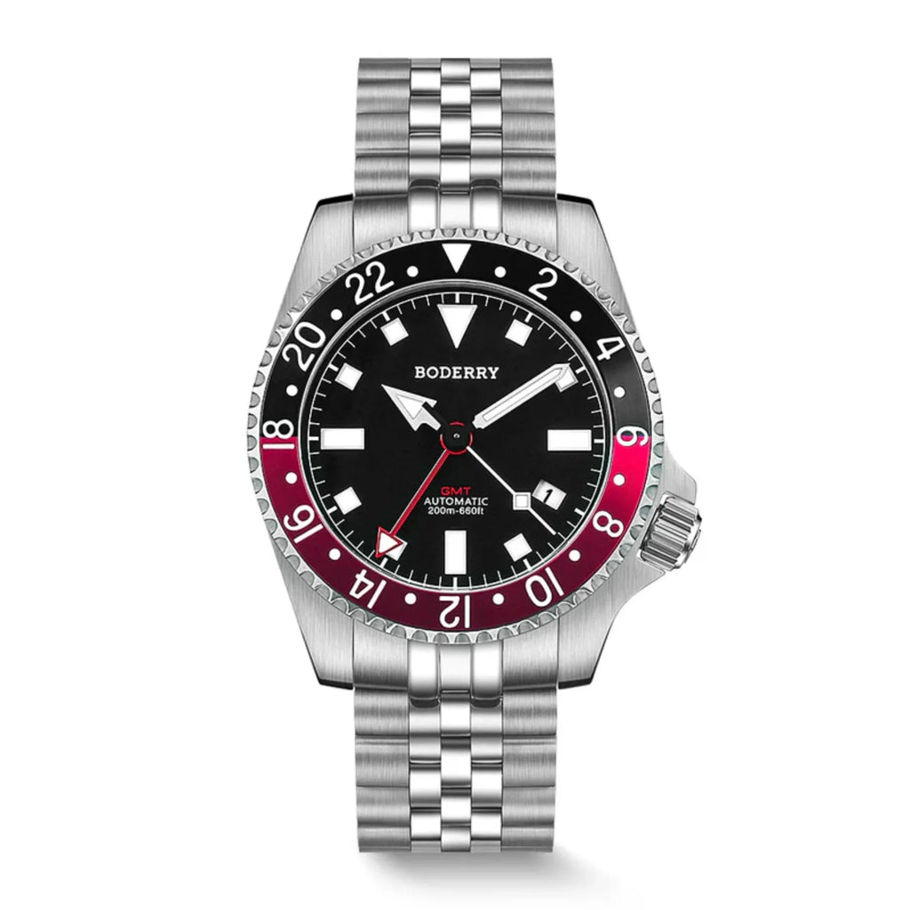 ADMIRAL GMT - 200M Waterproof Titanium Automatic Diver Watch | Black - DREAM WATCHES
