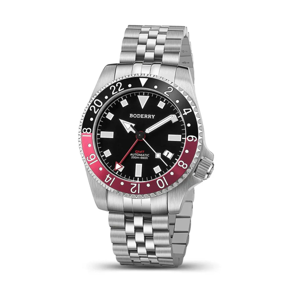 ADMIRAL GMT - 200M Waterproof Titanium Automatic Diver Watch | Black - DREAM WATCHES