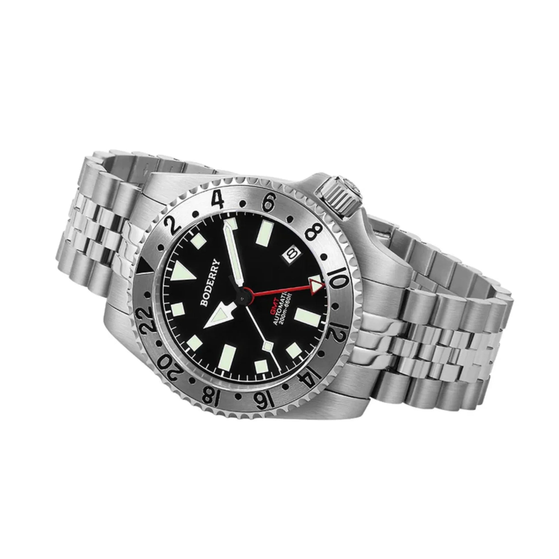 ADMIRAL GMT - 200M Waterproof Titanium Automatic Diver Watch | Black-Ti - DREAM WATCHES