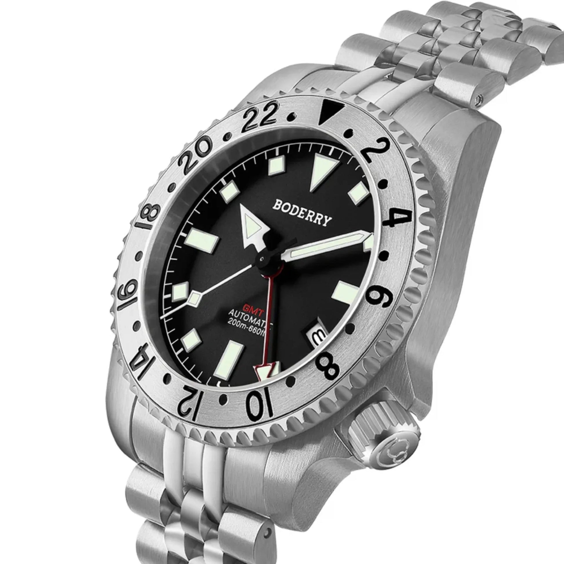 ADMIRAL GMT - 200M Waterproof Titanium Automatic Diver Watch | Black-Ti - DREAM WATCHES