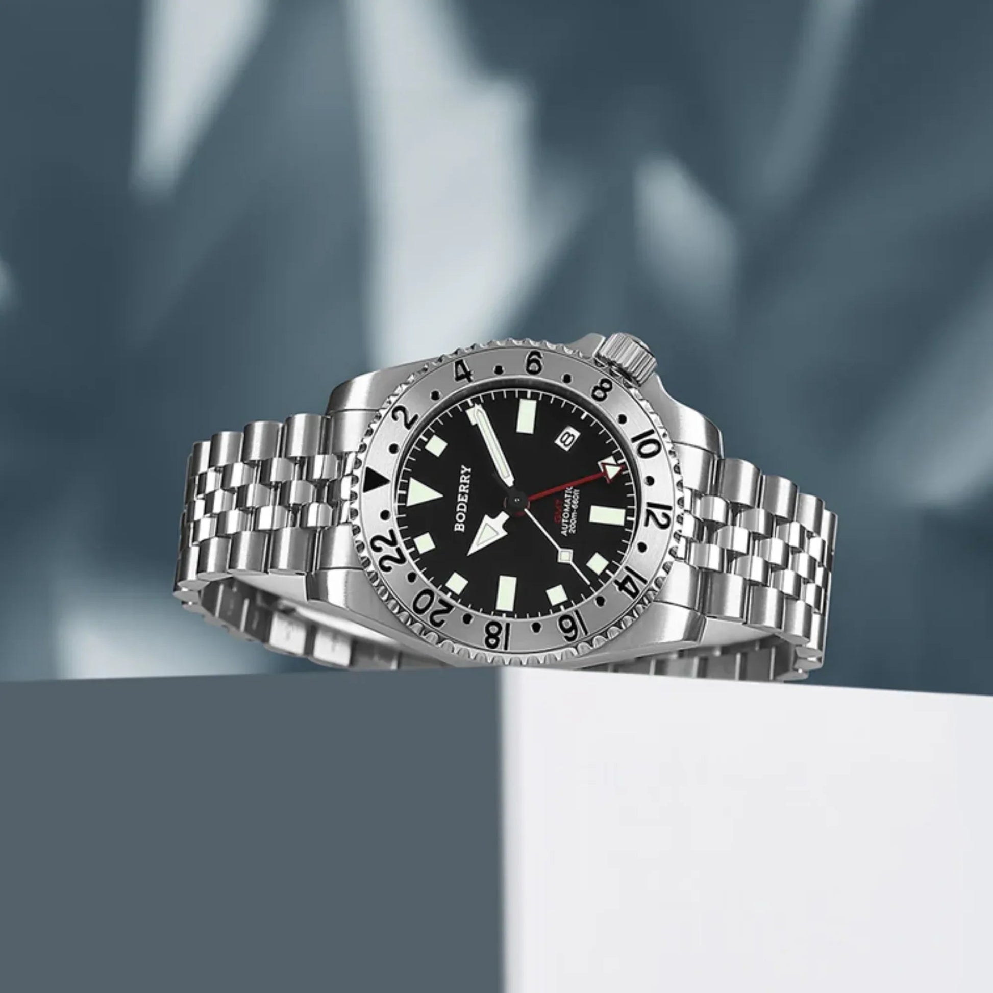 ADMIRAL GMT - 200M Waterproof Titanium Automatic Diver Watch | Black-Ti - DREAM WATCHES