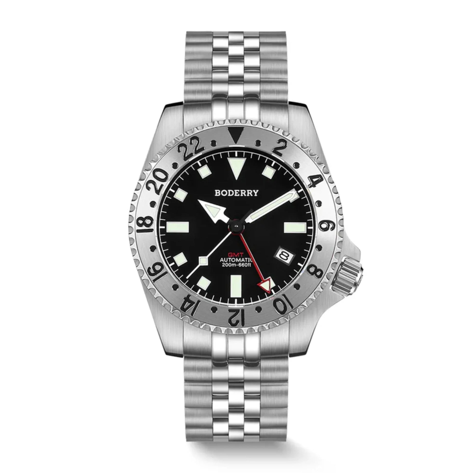 ADMIRAL GMT - 200M Waterproof Titanium Automatic Diver Watch | Black-Ti - DREAM WATCHES