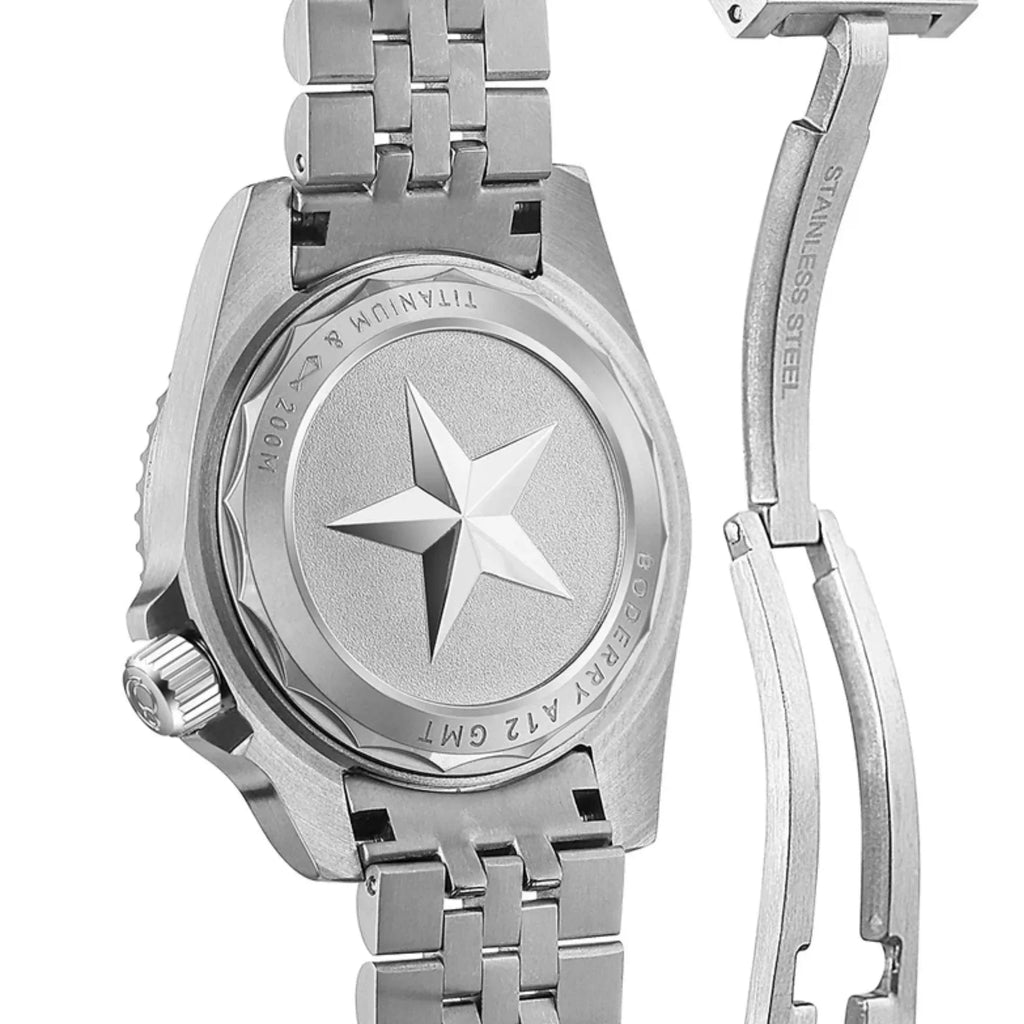 ADMIRAL GMT - 200M Waterproof Titanium Automatic Diver Watch | White - DREAM WATCHES