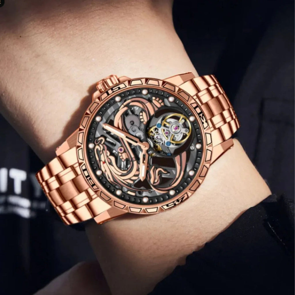 AESOP 7087 Dragon Tourbillon Mechanical Watch - DREAM WATCHES