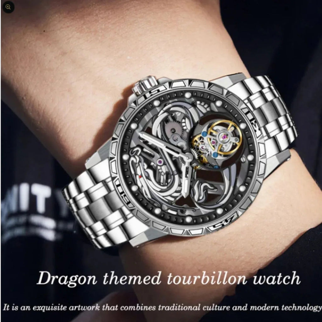 AESOP 7087 Dragon Tourbillon Mechanical Watch - DREAM WATCHES