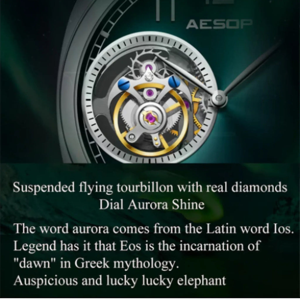 AESOP 9 Clock Original Diamond Tourbillon Movement 7056 - DREAM WATCHES