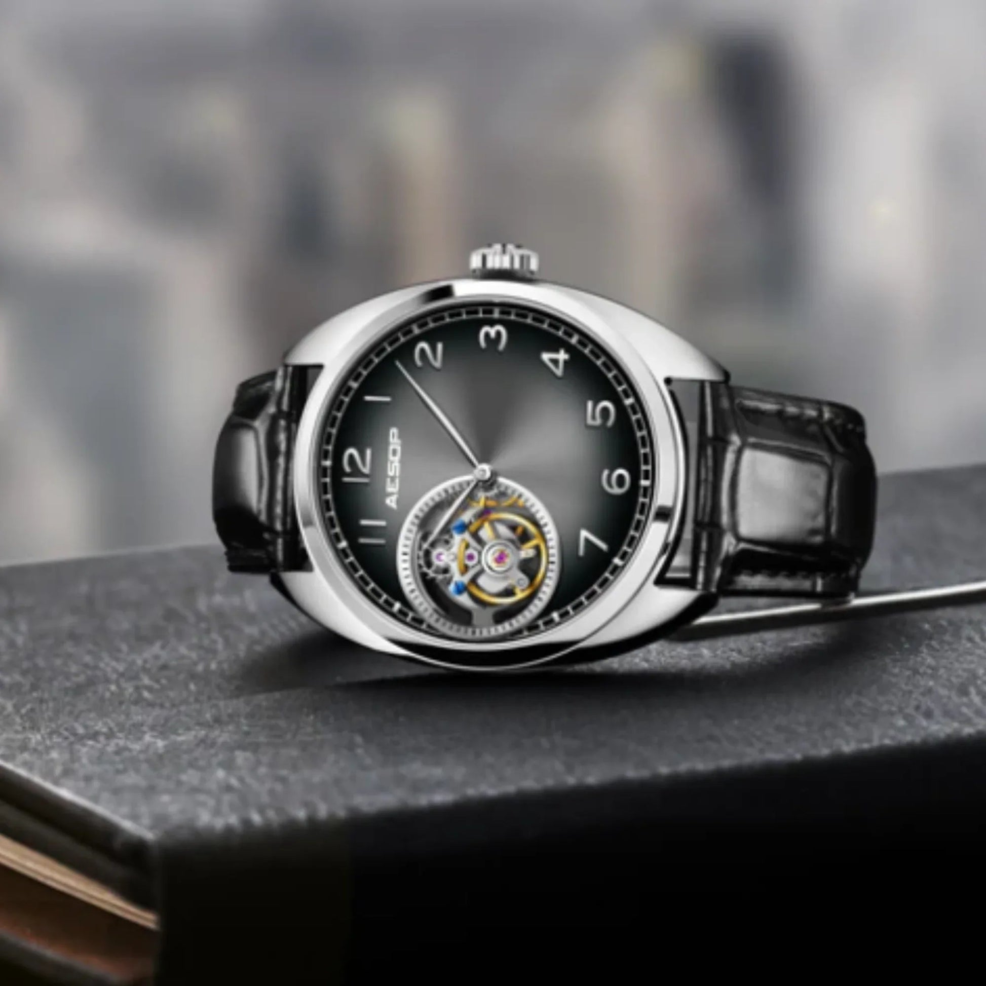 AESOP 9 Clock Original Diamond Tourbillon Movement 7056 - DREAM WATCHES