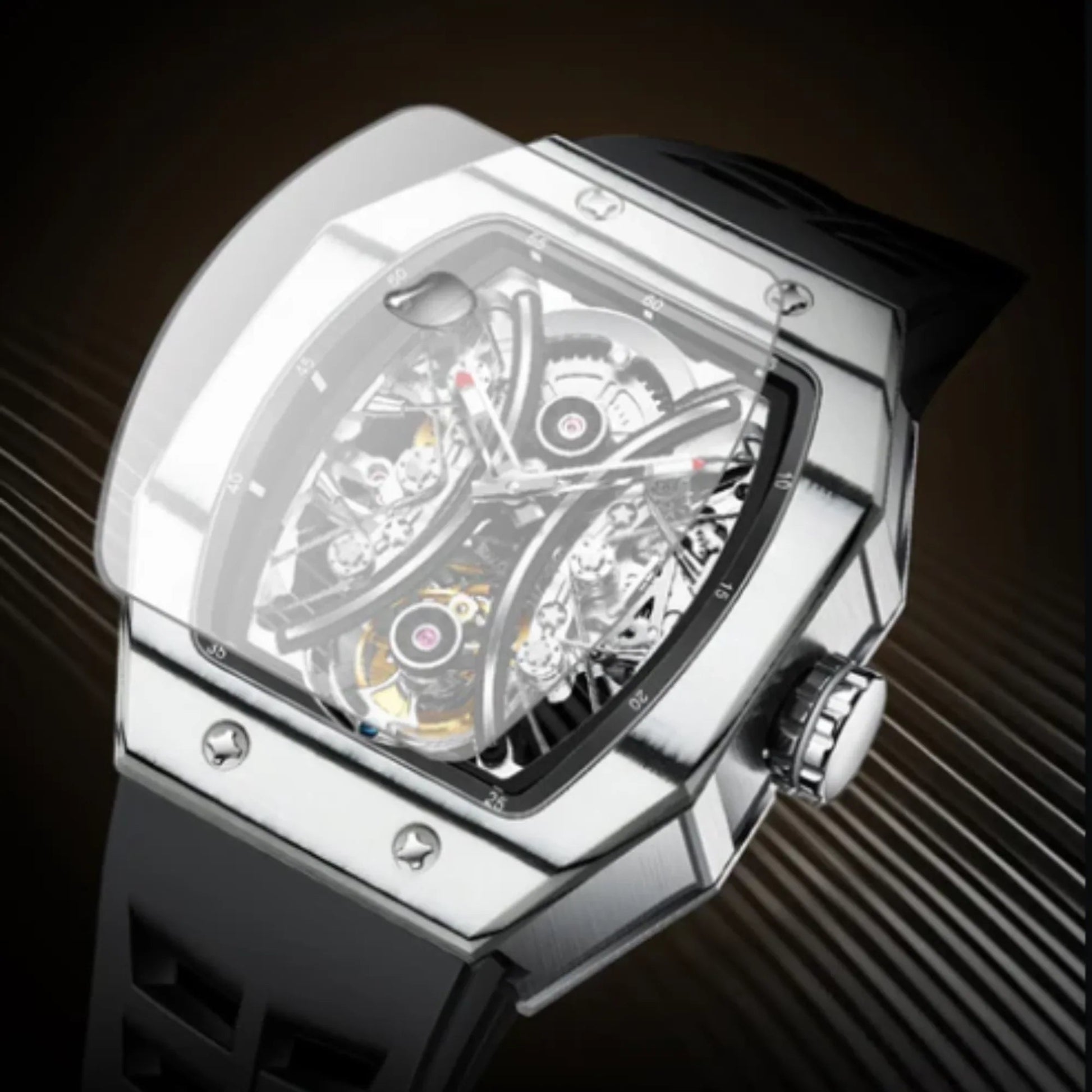 AESOP Carbon Fiber Tonneau Original Tourbillon watch 7035 - DREAM WATCHES