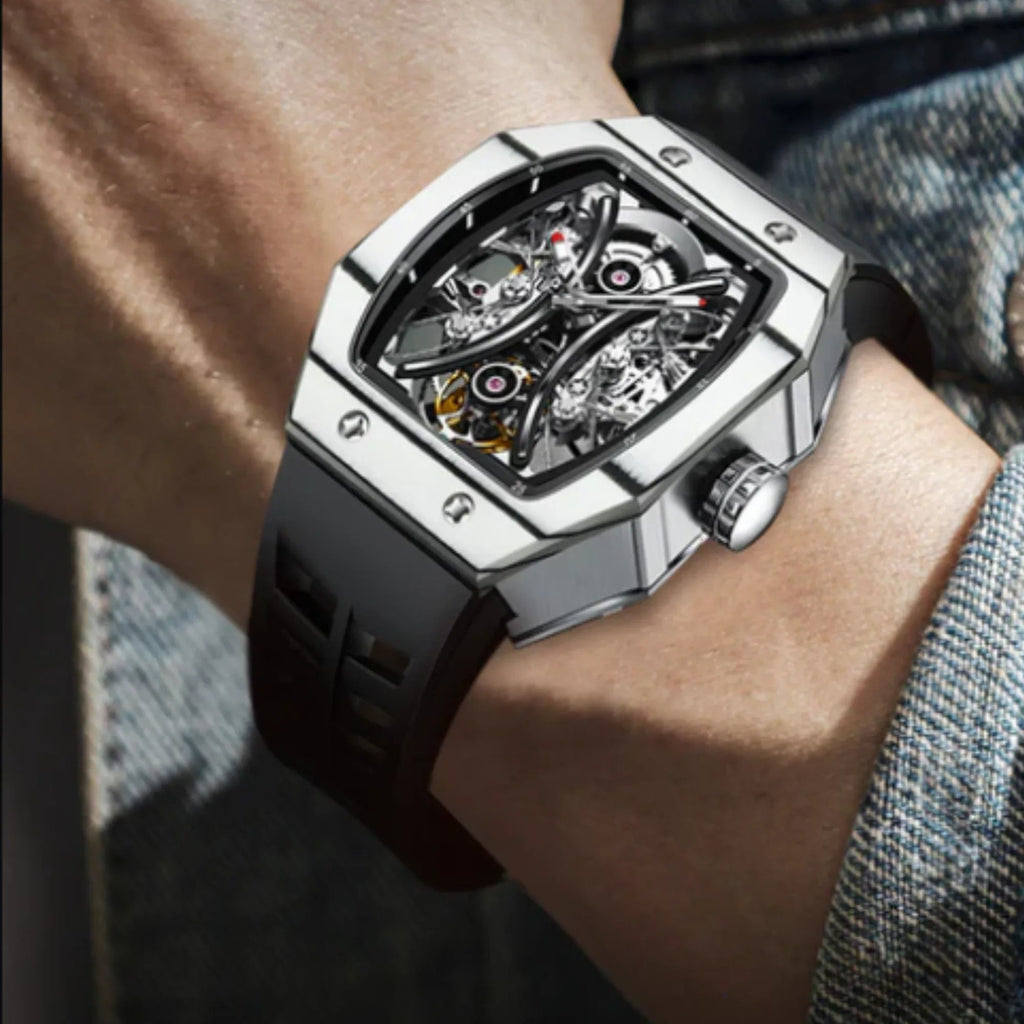 AESOP Carbon Fiber Tonneau Original Tourbillon watch 7035 - DREAM WATCHES