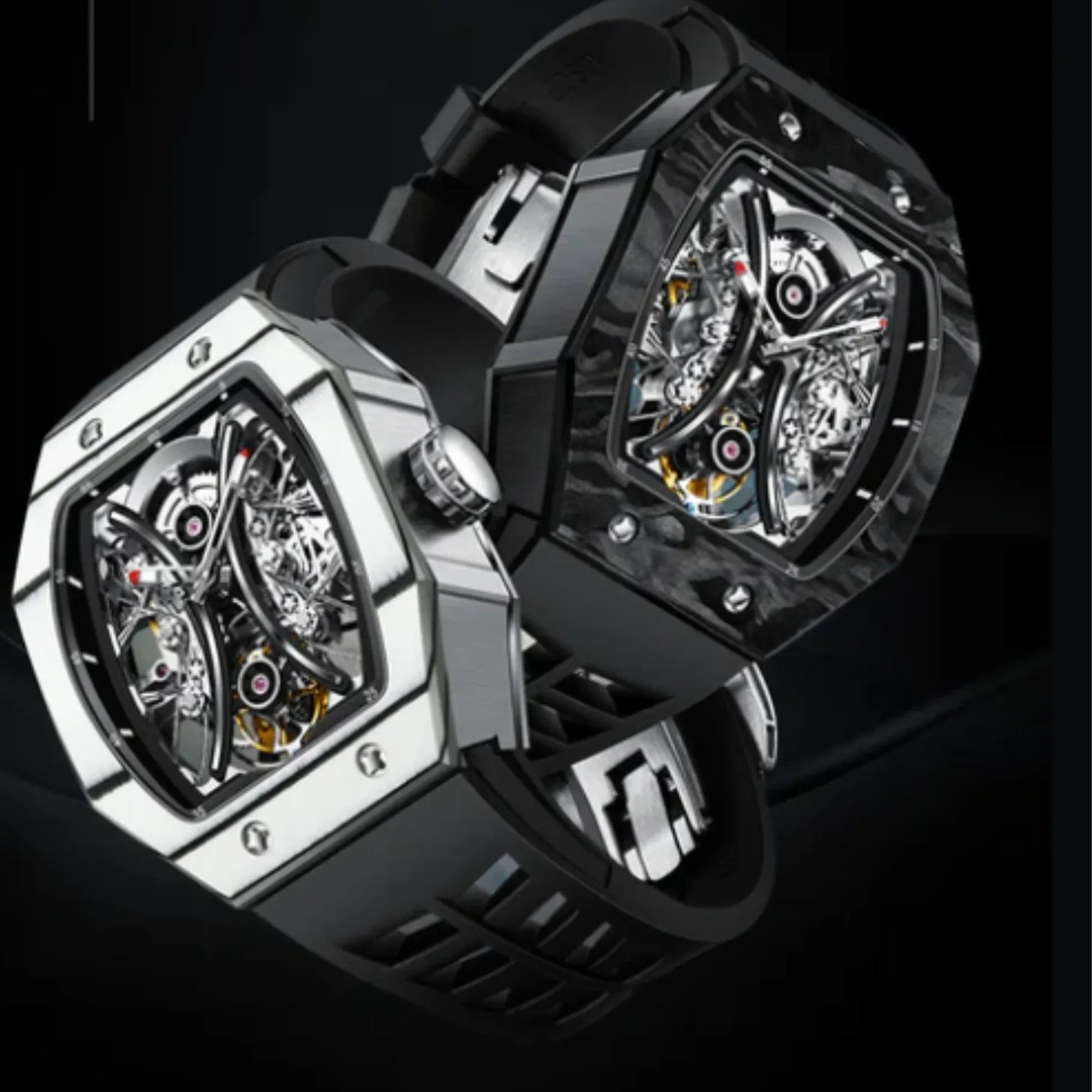 AESOP Carbon Fiber Tonneau Original Tourbillon watch 7035 - DREAM WATCHES