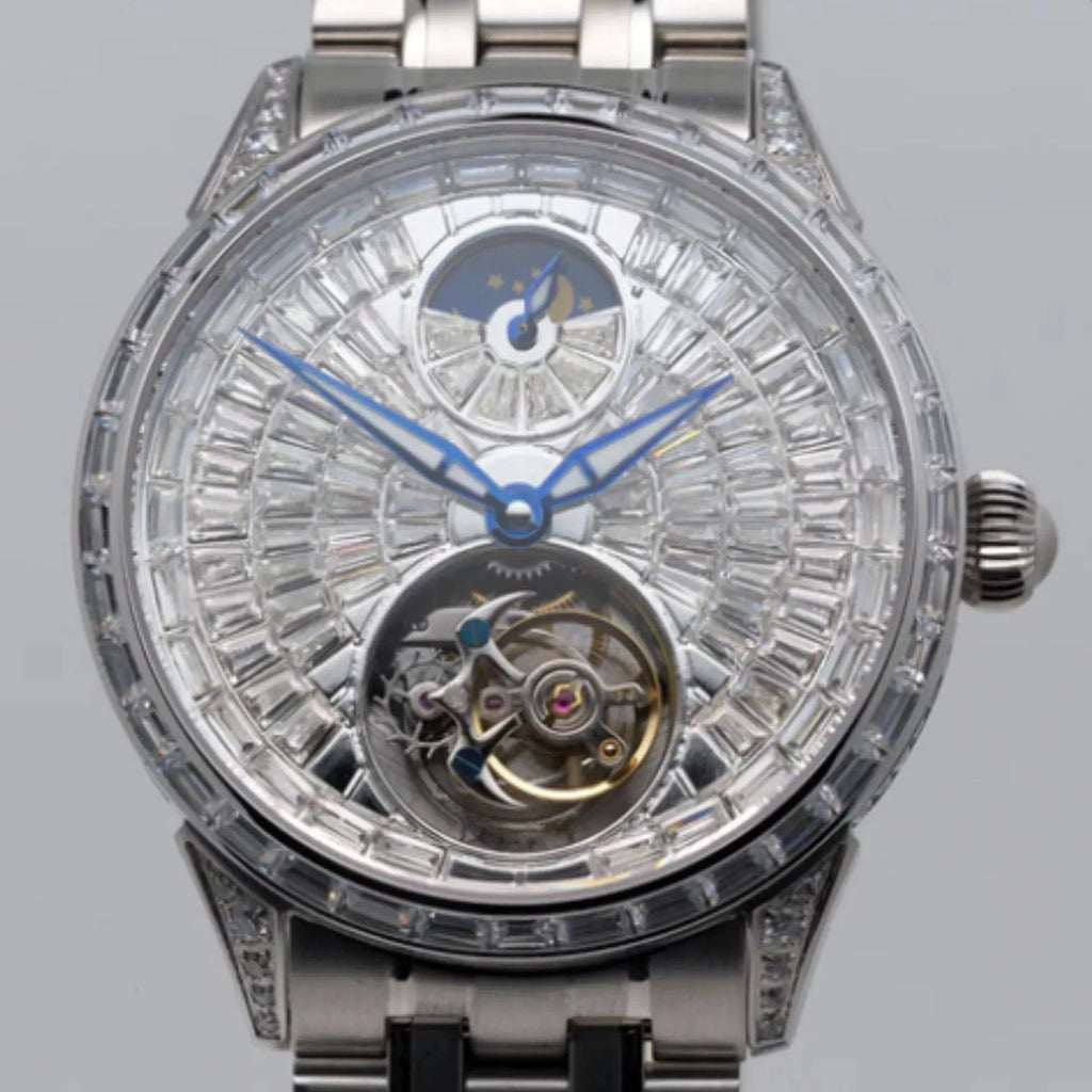 AESOP Diamond tourbillon movement mechanical men watch 7093 - DREAM WATCHES
