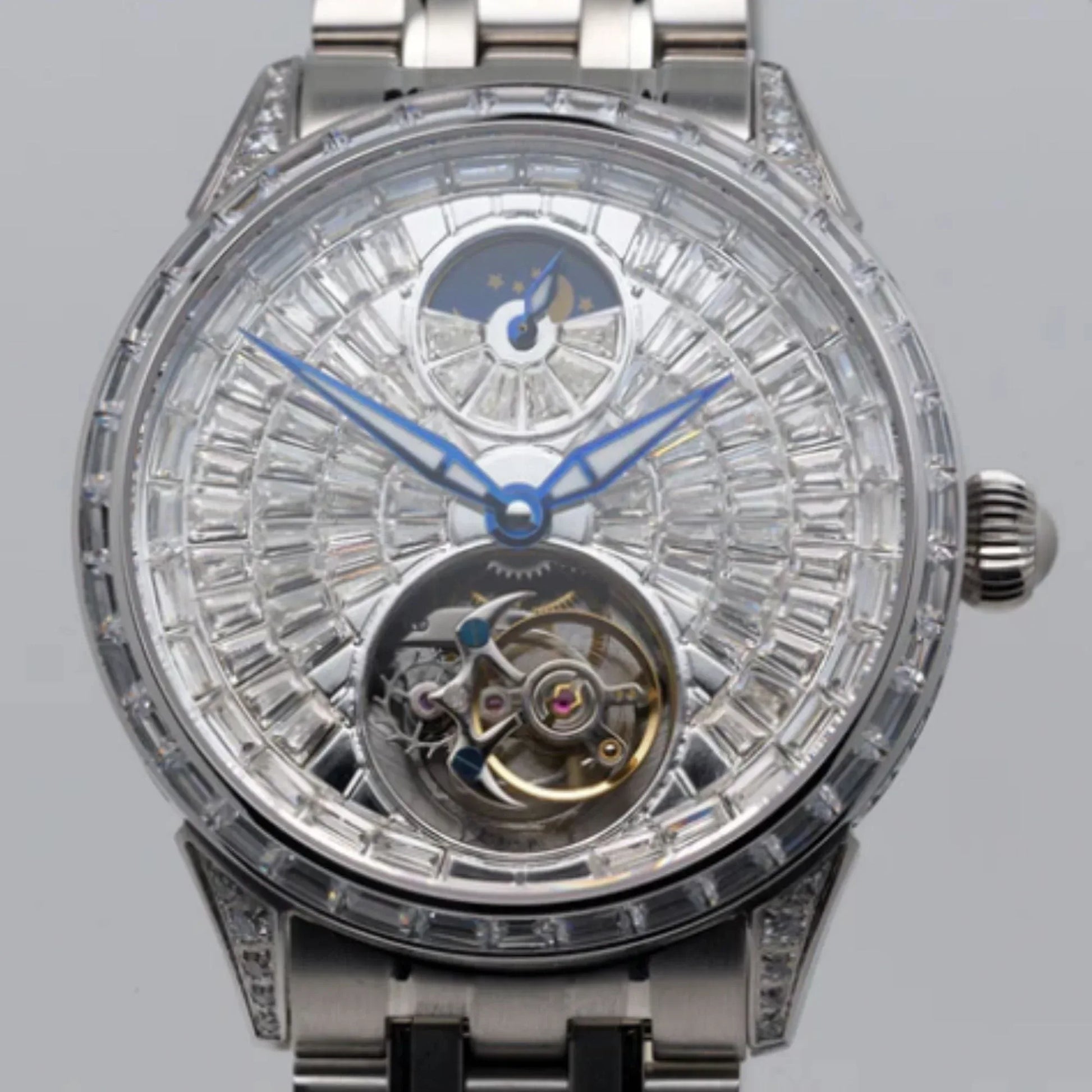 AESOP Diamond tourbillon movement mechanical men watch 7093 - DREAM WATCHES