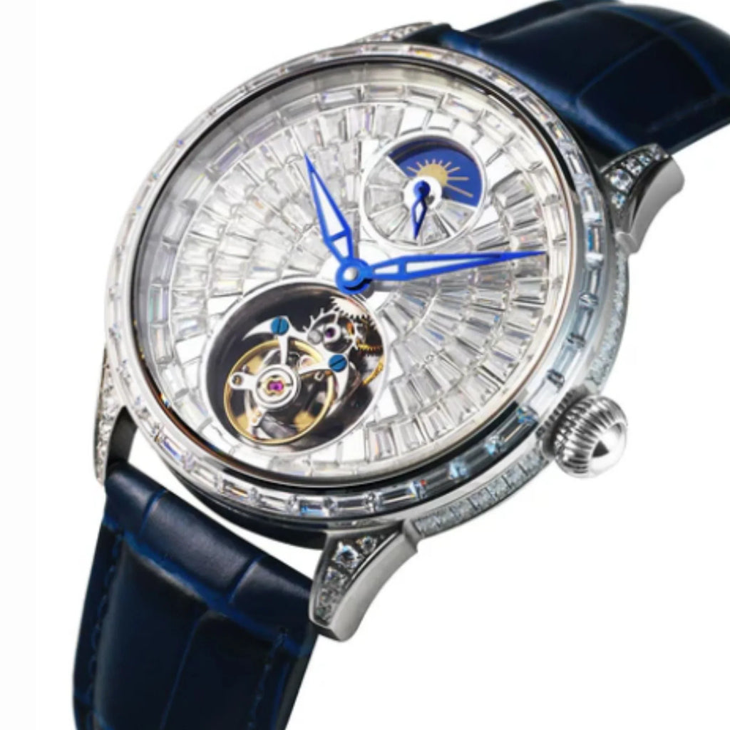 AESOP Diamond tourbillon movement mechanical men watch 7093 - DREAM WATCHES