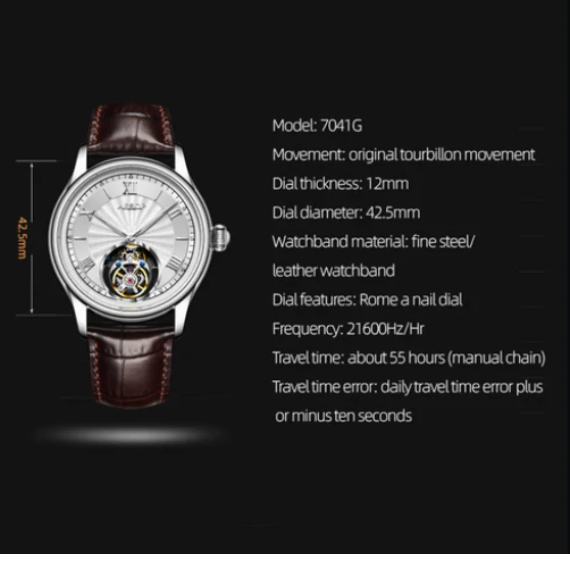 AESOP Diamond Tourbillon movement watch 7041 - DREAM WATCHES