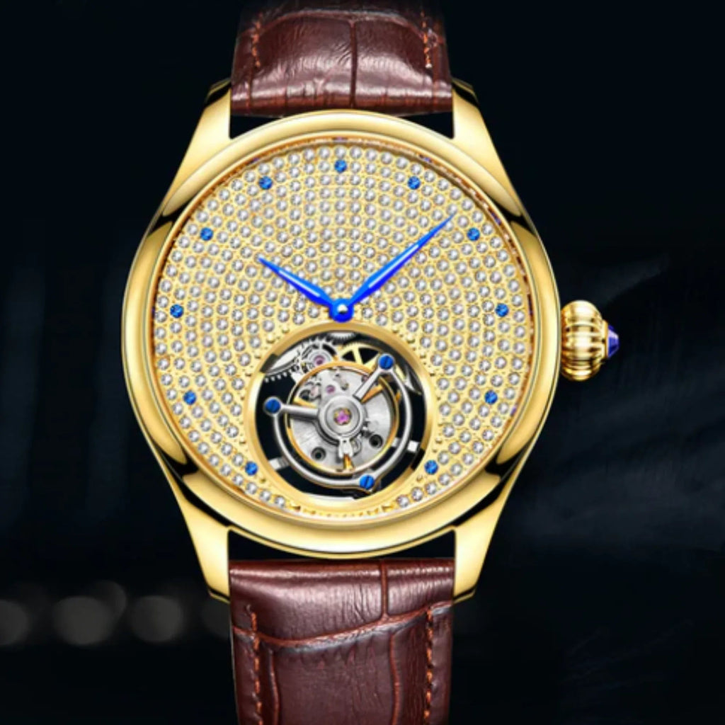 AESOP Full Crystal Dial Tourbillon Watch 7012 - DREAM WATCHES