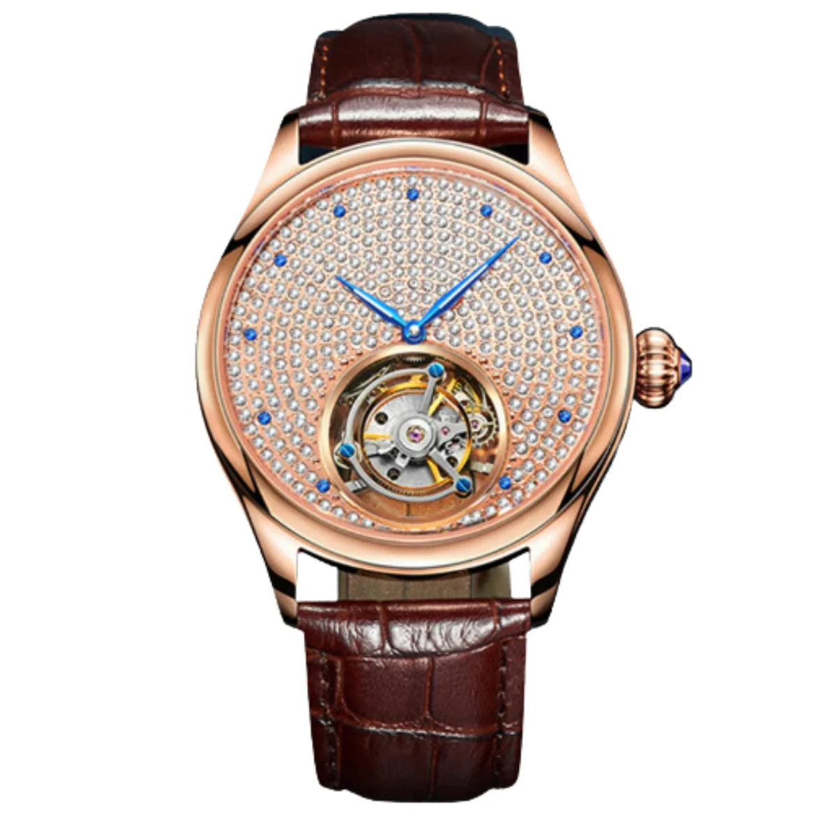 AESOP Full Crystal Dial Tourbillon Watch 7012 – DREAM WATCHES