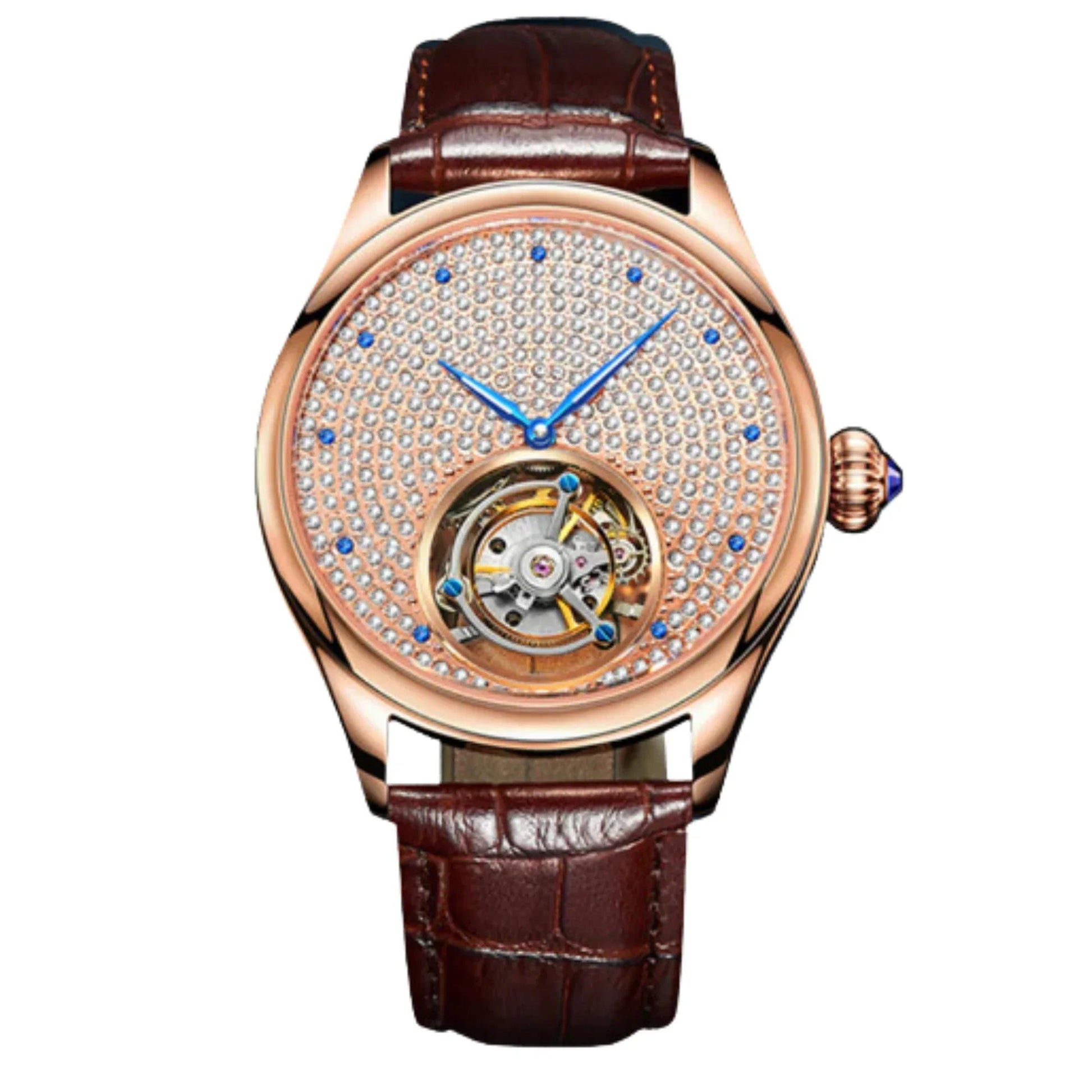 AESOP Full Crystal Dial Tourbillon Watch 7012 - DREAM WATCHES