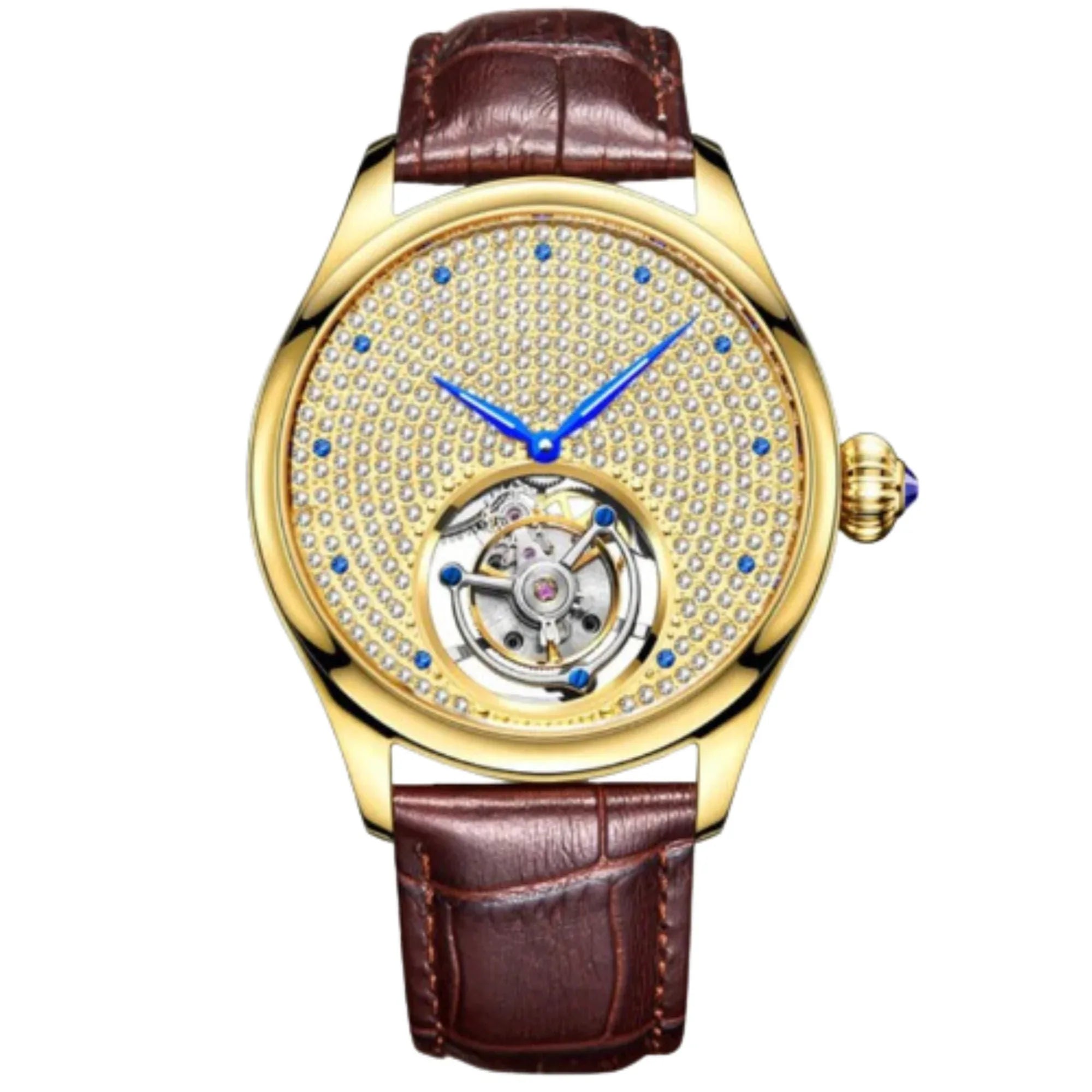 AESOP Full Crystal Dial Tourbillon Watch 7012 - DREAM WATCHES