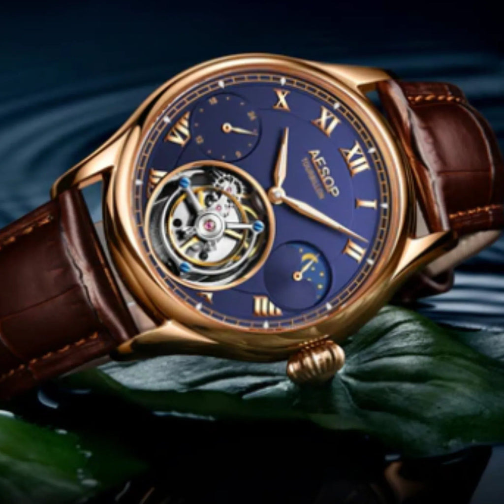 AESOP GMT Multifunction 100% Original Tourbillon 7020 watch - DREAM WATCHES